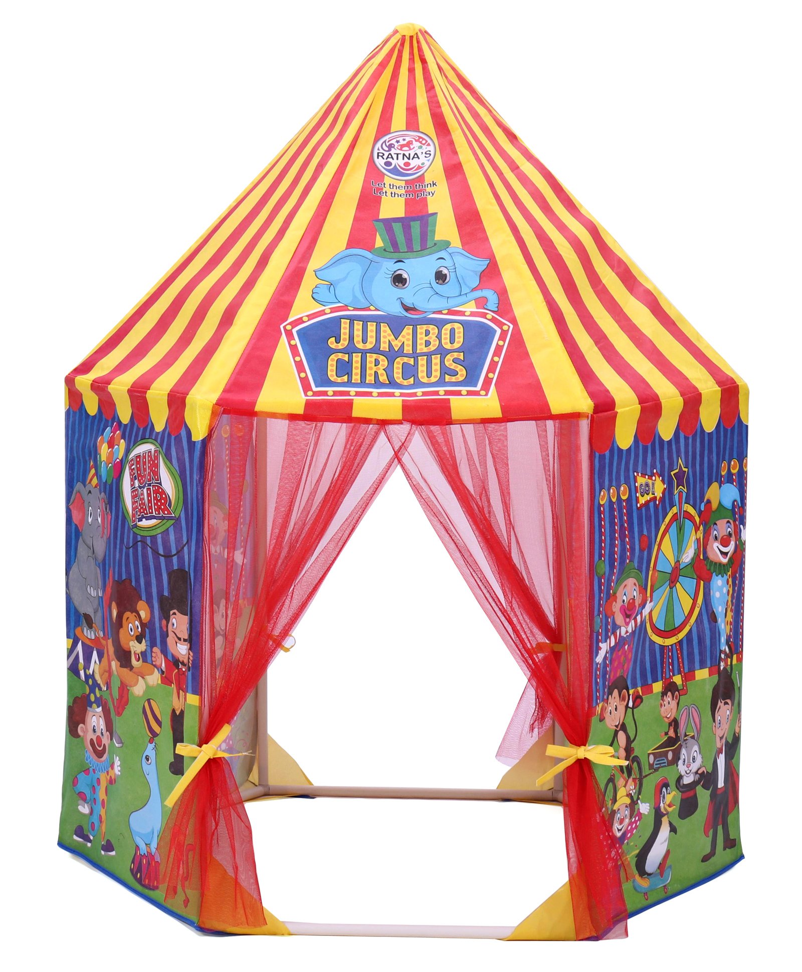 Ratnas Circus Theme Jumbo Play Tent - Multicolor Online India, Buy Outdoor  Play Equipment for (3-8 Years) at  - 9293033
