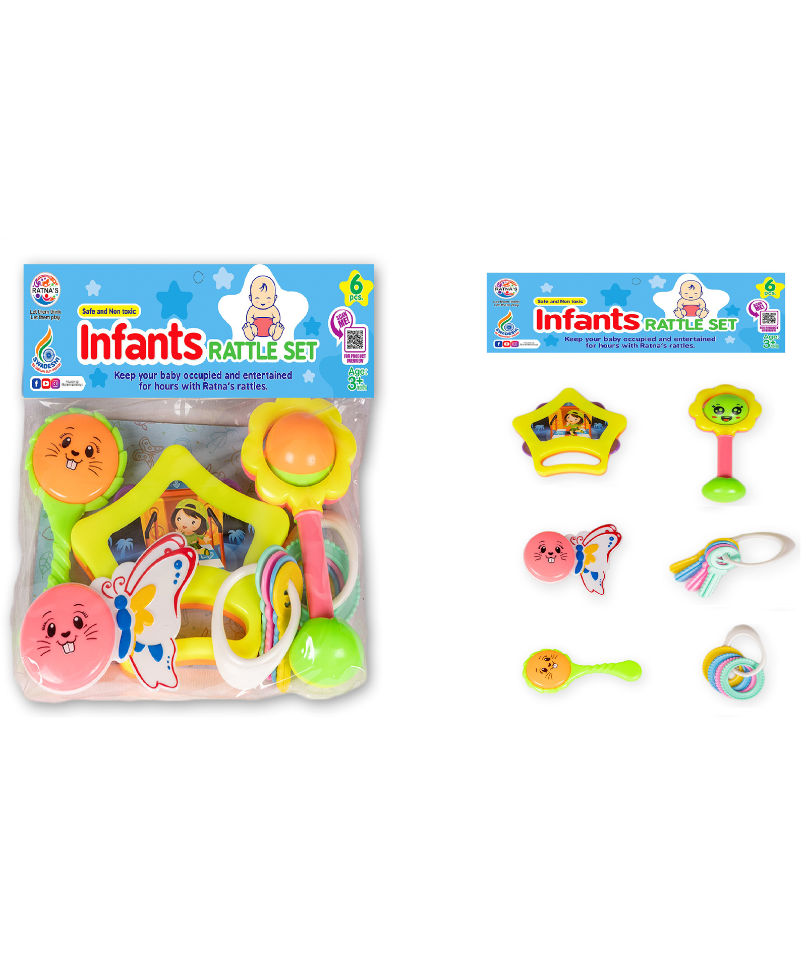 Ratnas Rattles Set Of 6 - Multicolor-picture-34
