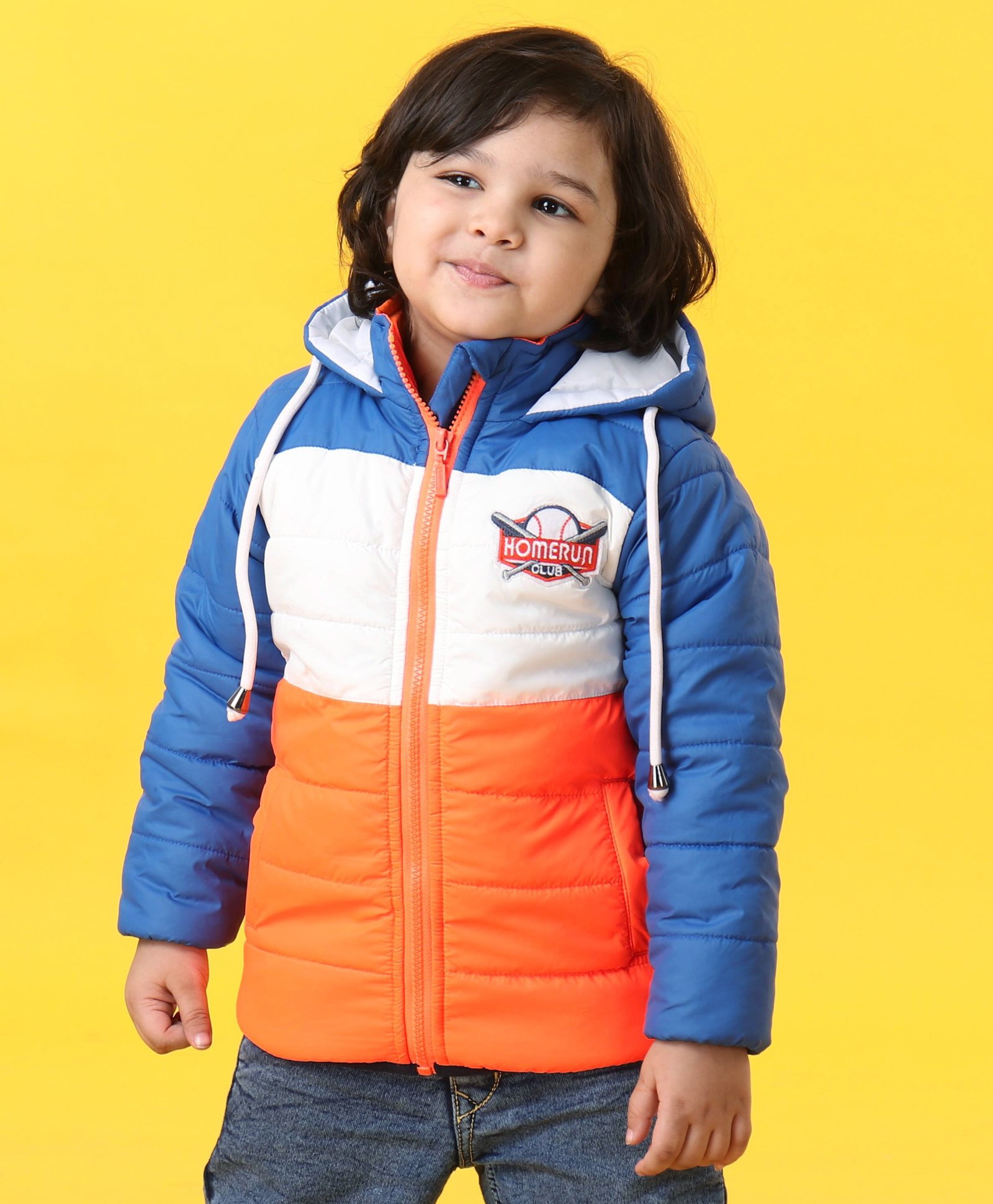 Babyhug Full Sleeves Hooded Jacket Homrun Embroidered - Orange-image-23