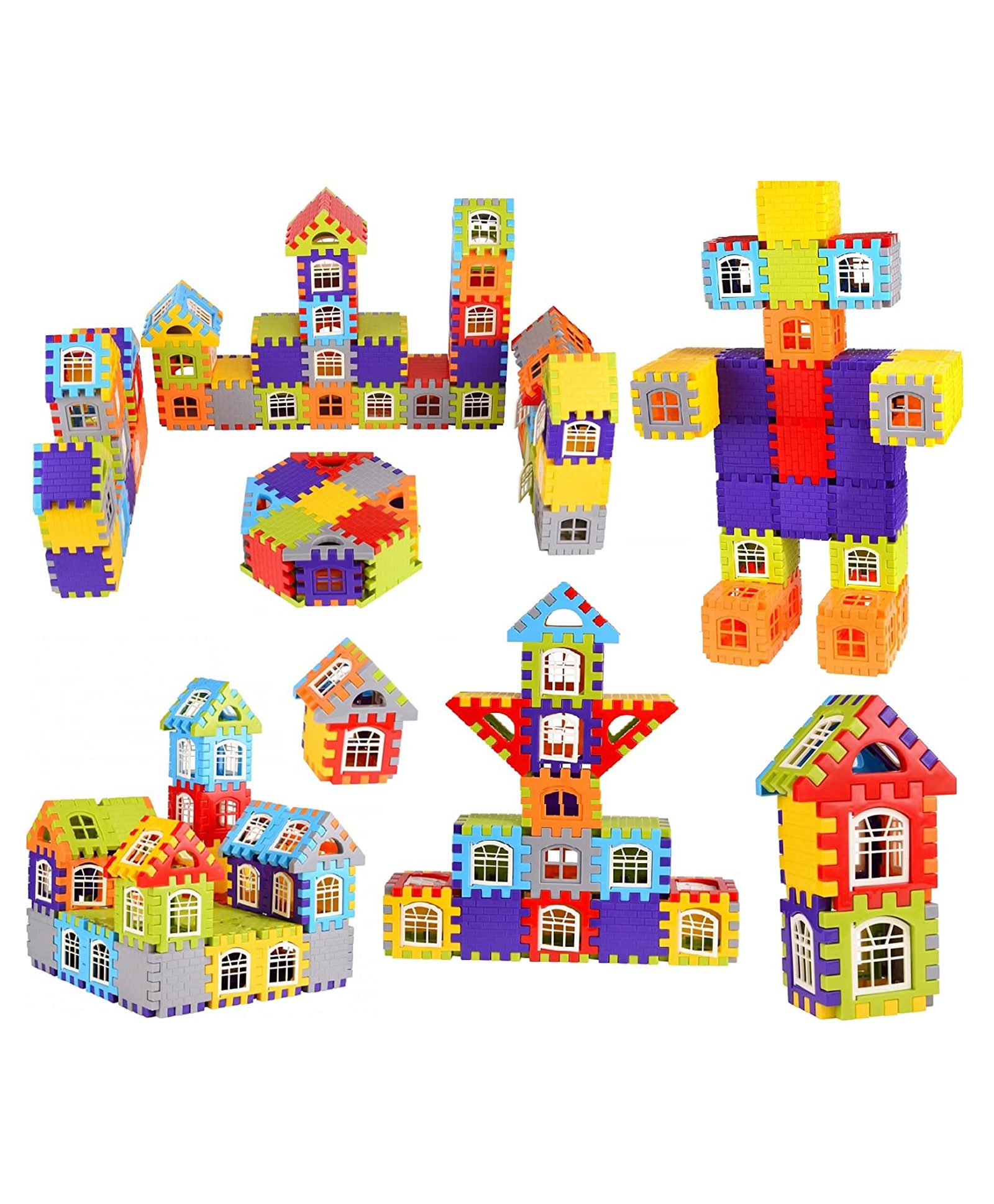 FunBlast Building Blocks Set Multicolor - 120 Pieces-image-6