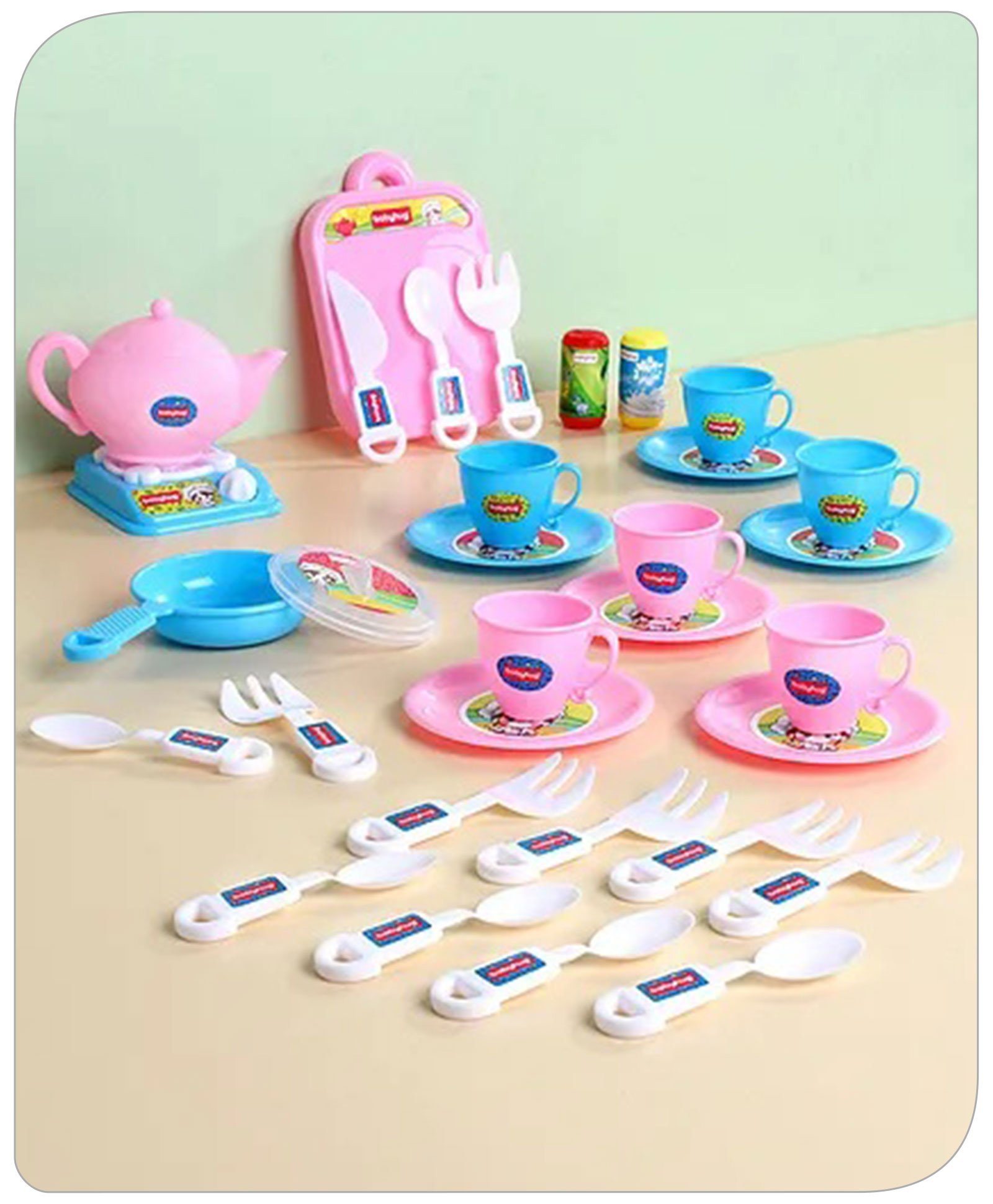Babyhug Kitchen Tea Party Toy Set of 31 - Pink