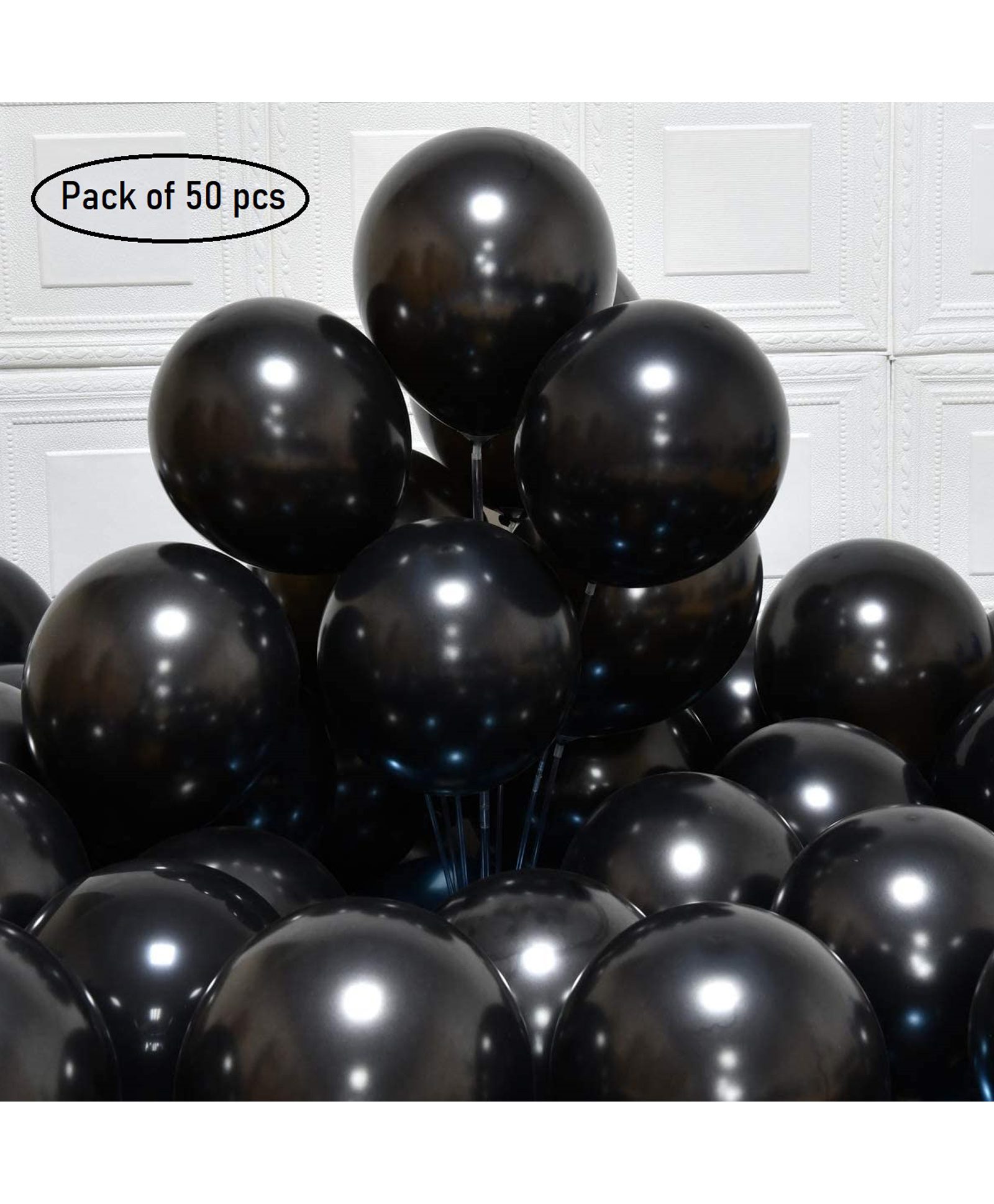 Party Anthem Metallic Balloons Black - Pack of 50-image-4