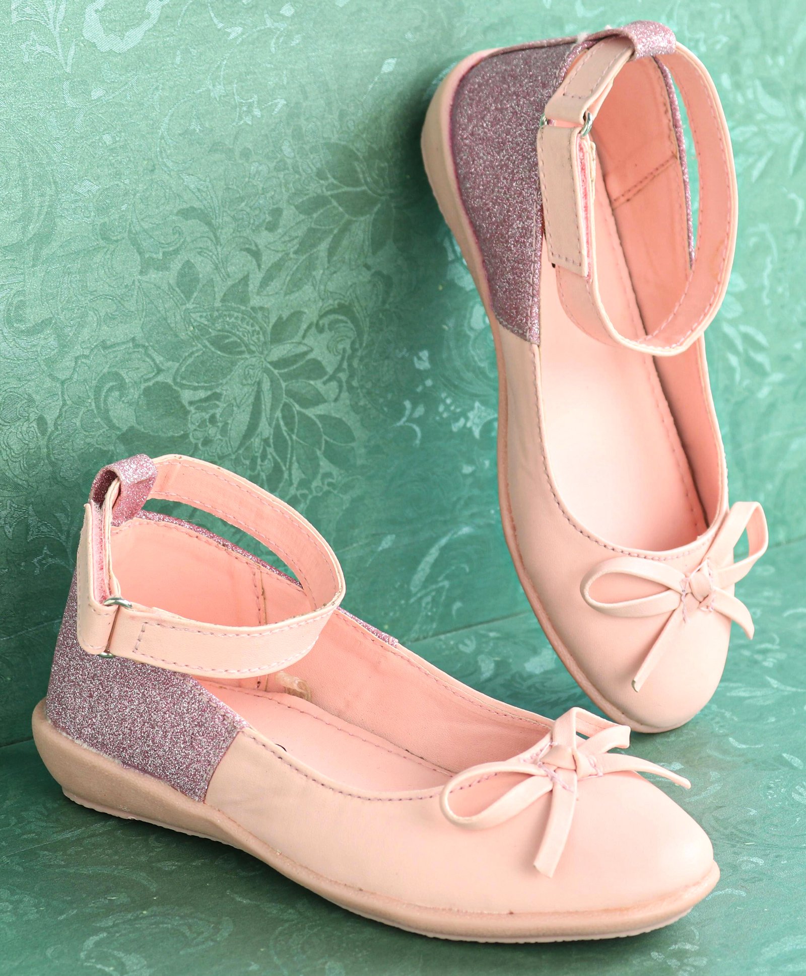 Pine Kids Party Wear Ballerinas Bow Design - Pink-picture-30