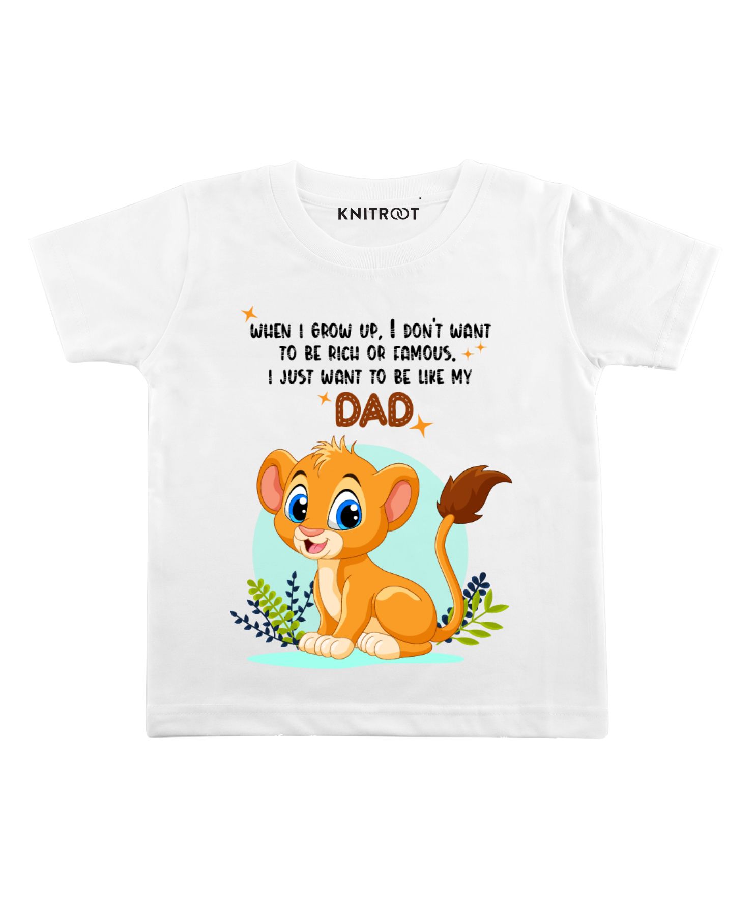 KNITROOT Half Sleeves When I Grow Up Print Tee - White-picture-18