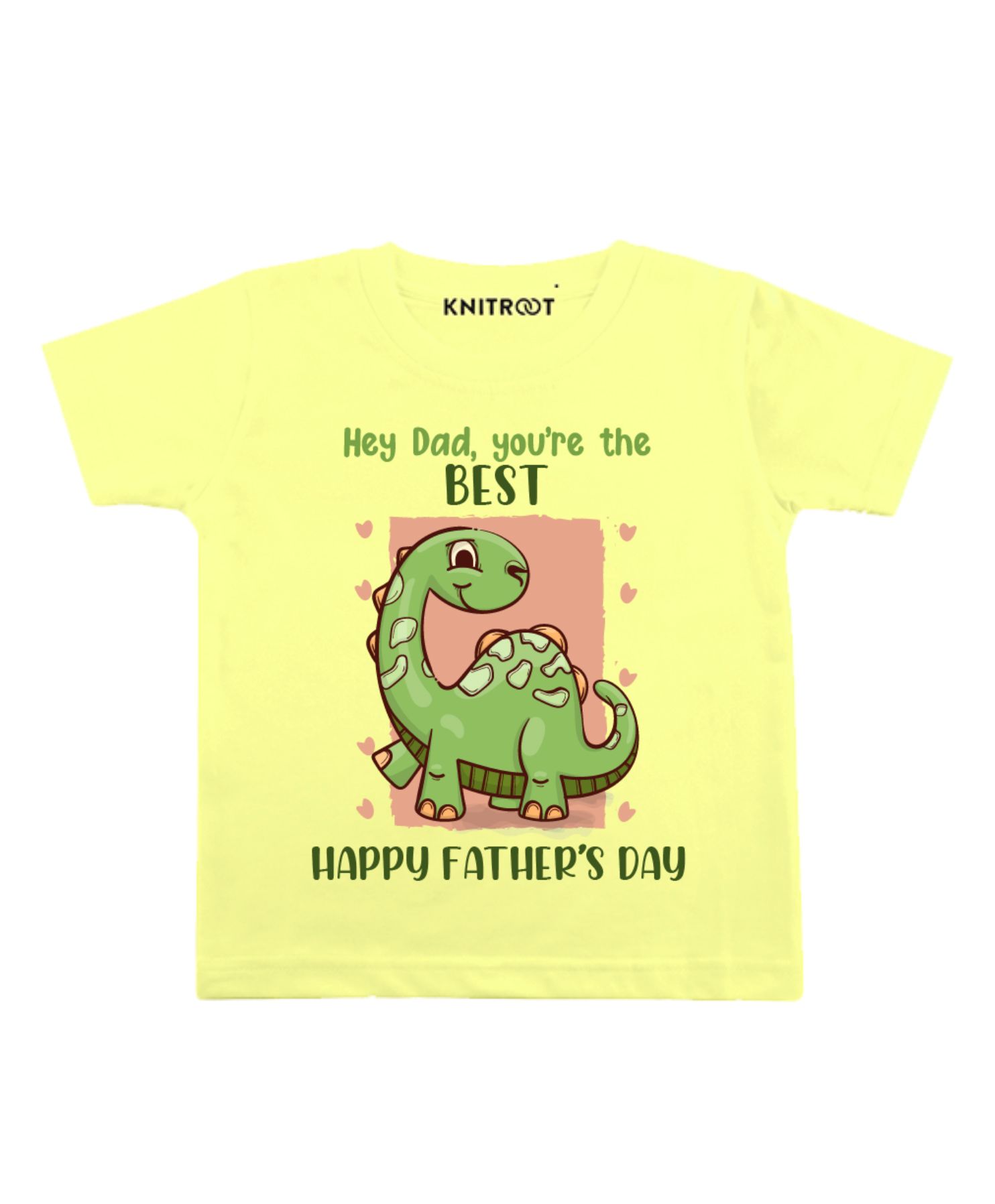 KNITROOT Half Sleeves Dad You're The best Print Tee - Yellow-image-35