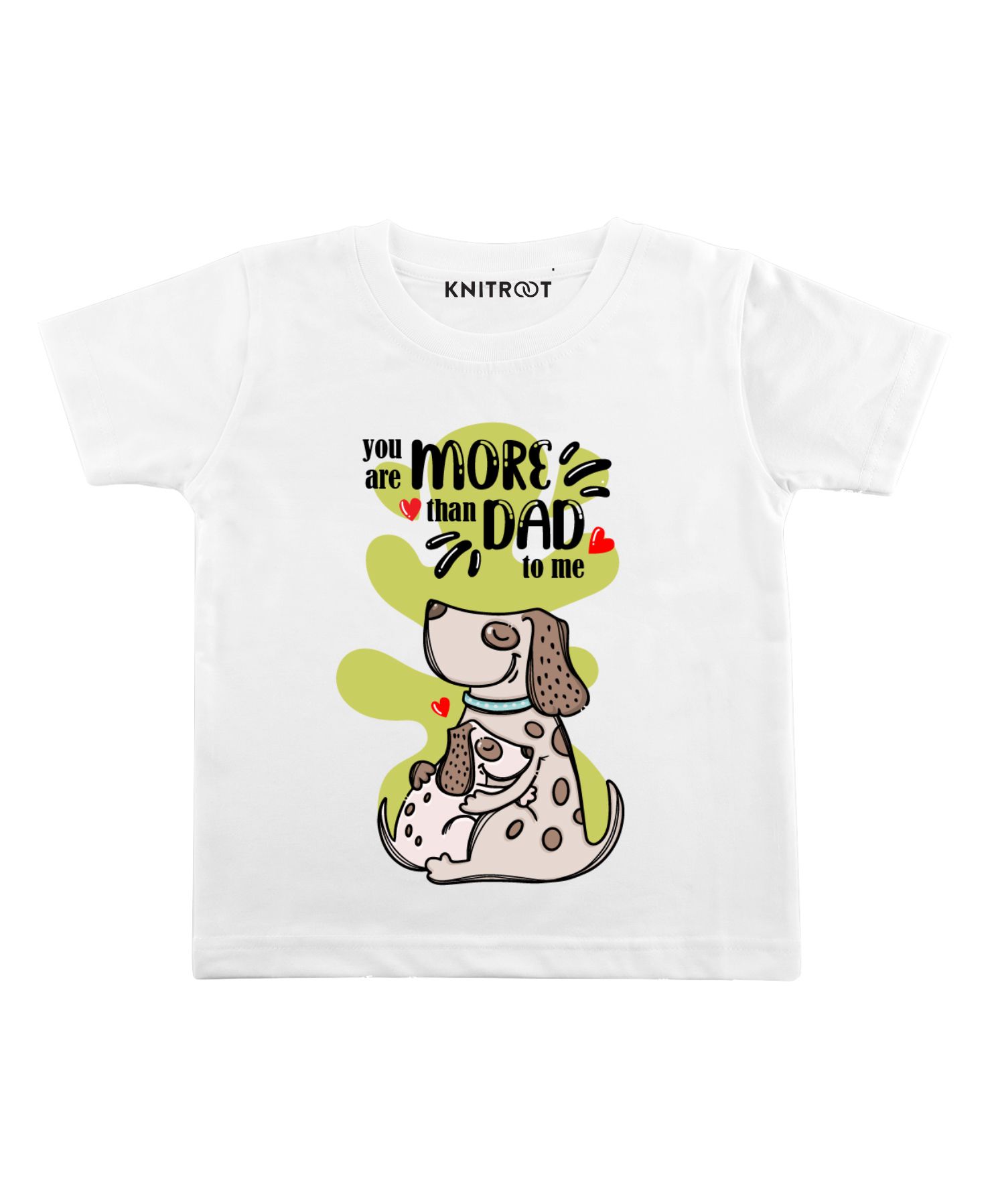 KNITROOT More Than Dad To Me Print Half Sleeves Tee - White-image-4