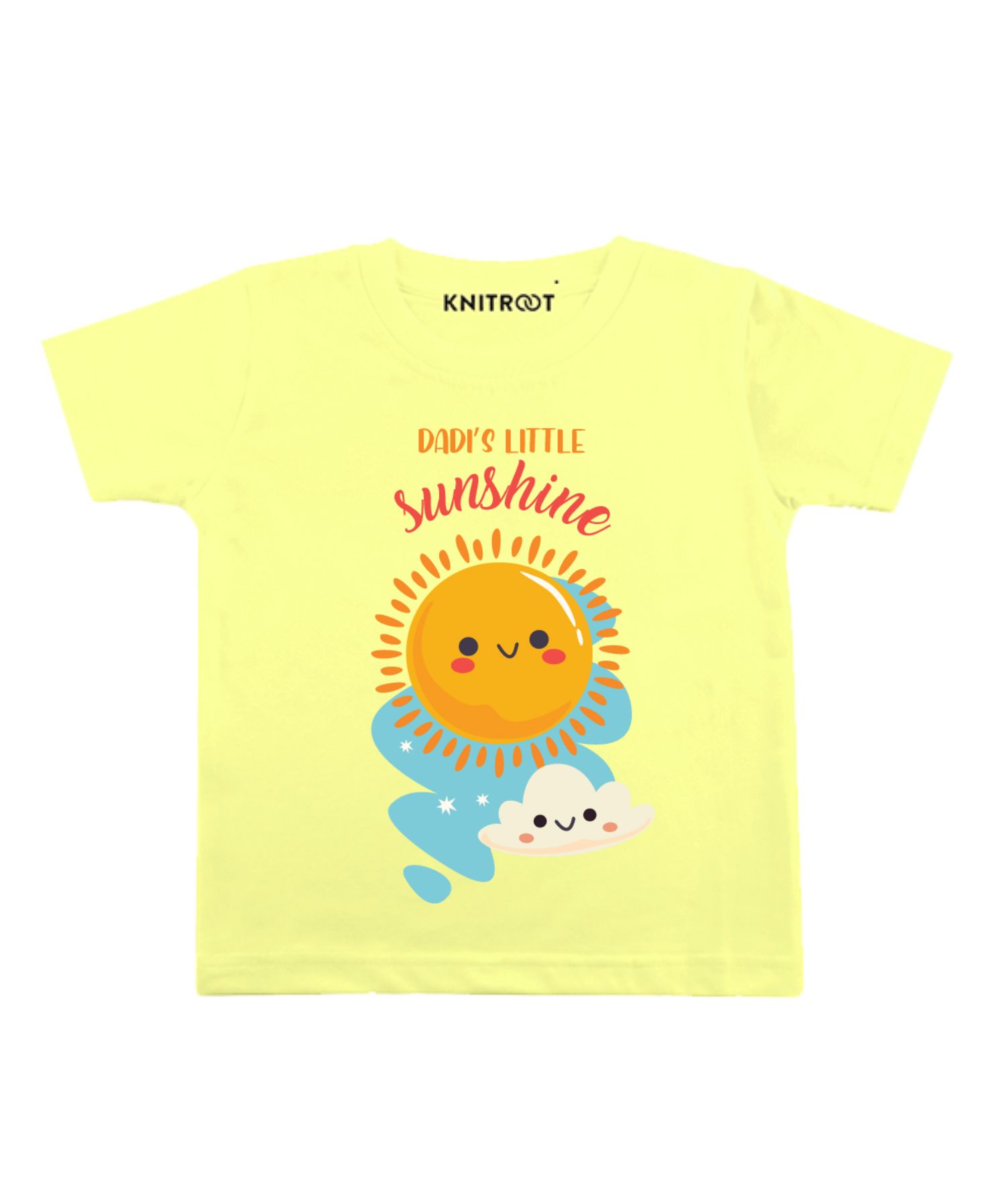 KNITROOT Half Sleeves Sunshine Print Tee - Yellow-image-44
