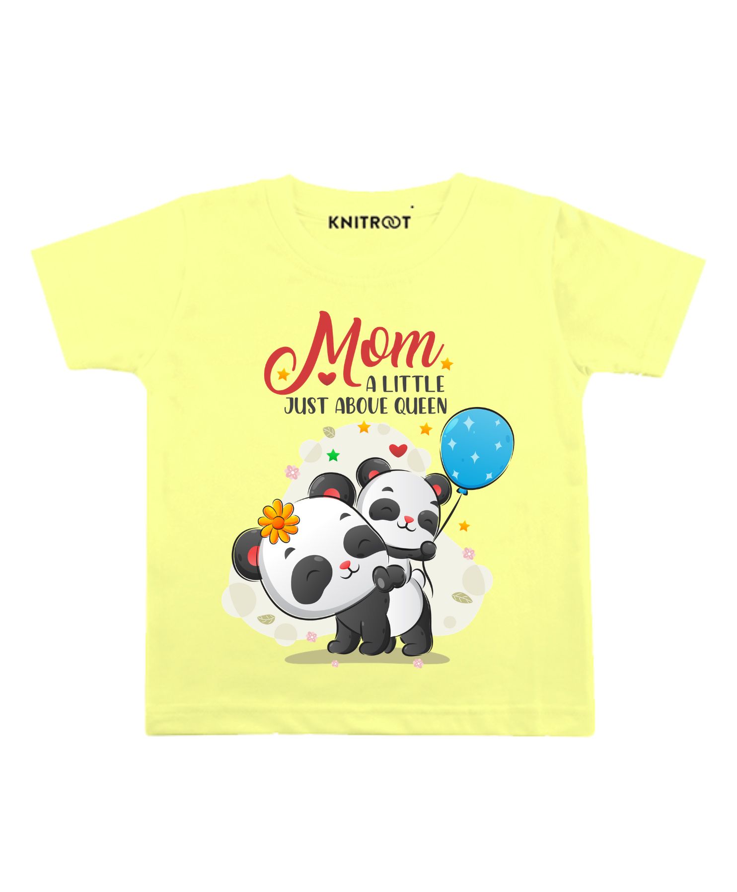 KNITROOT Half Sleeves Mom Print Tee - Yellow-image-30