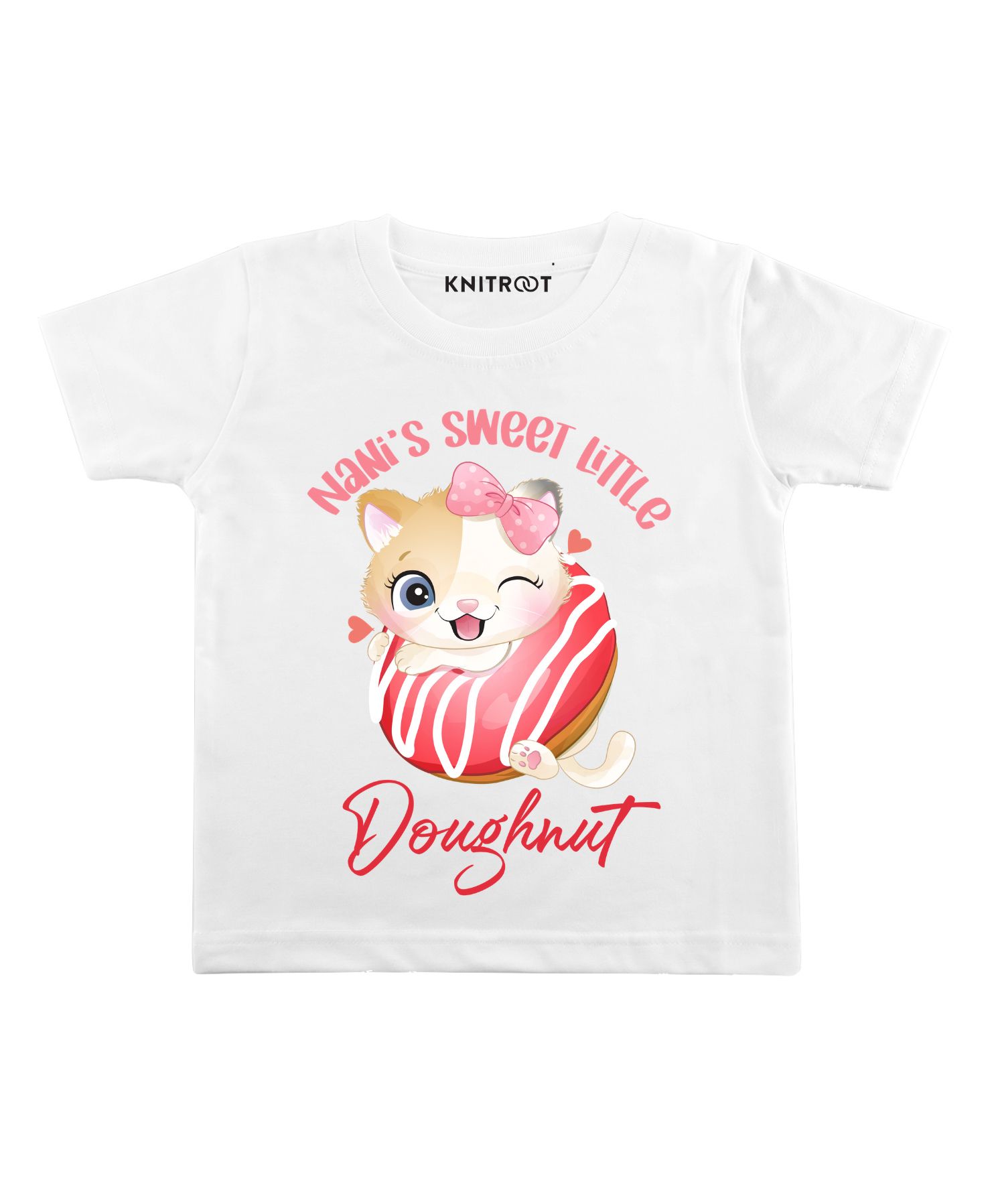 KNITROOT Half Sleeves Doughnut Print Tee - White-image-29
