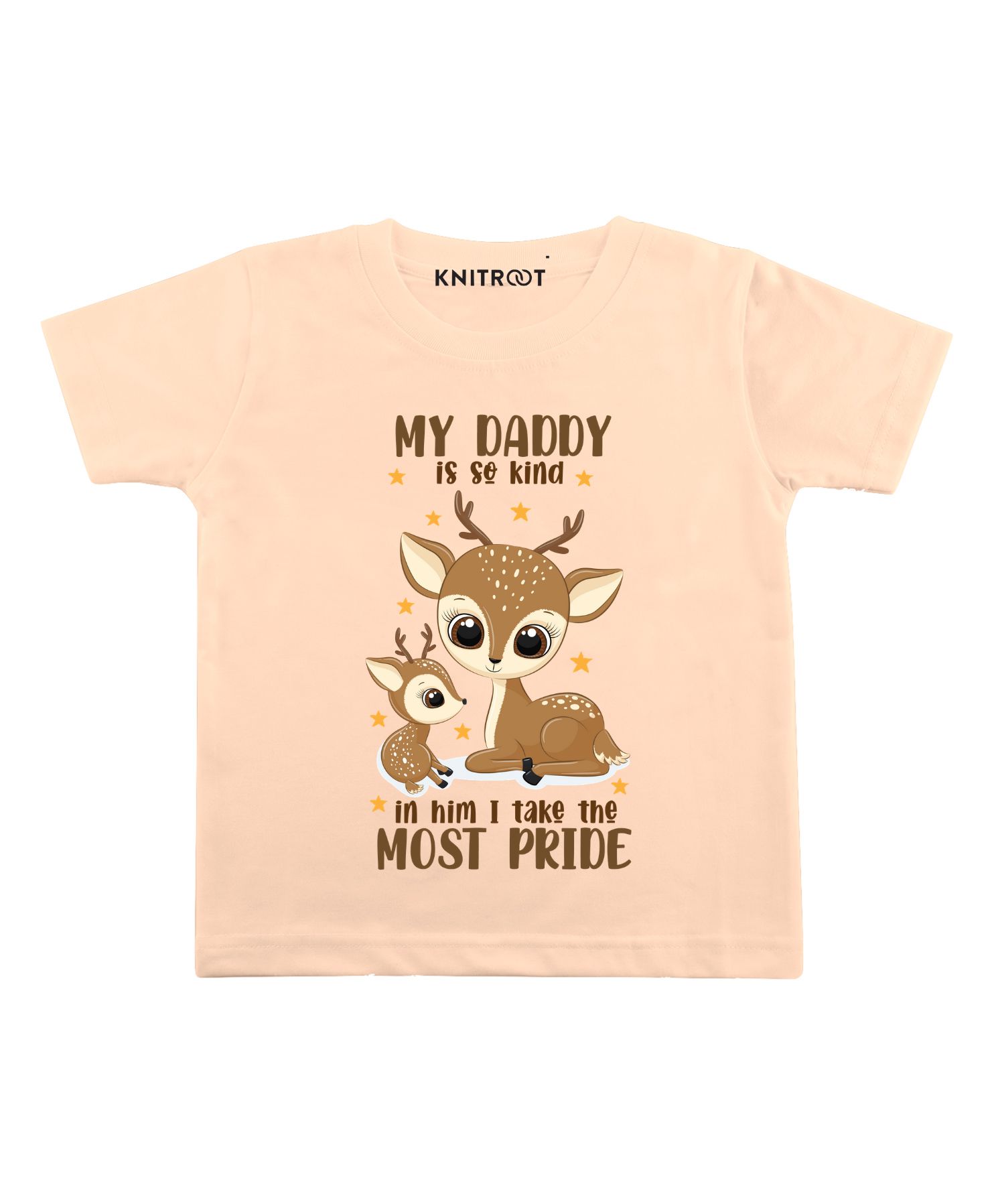 KNITROOT Most Pride Print Half Sleeves Tee - Peach-image-27