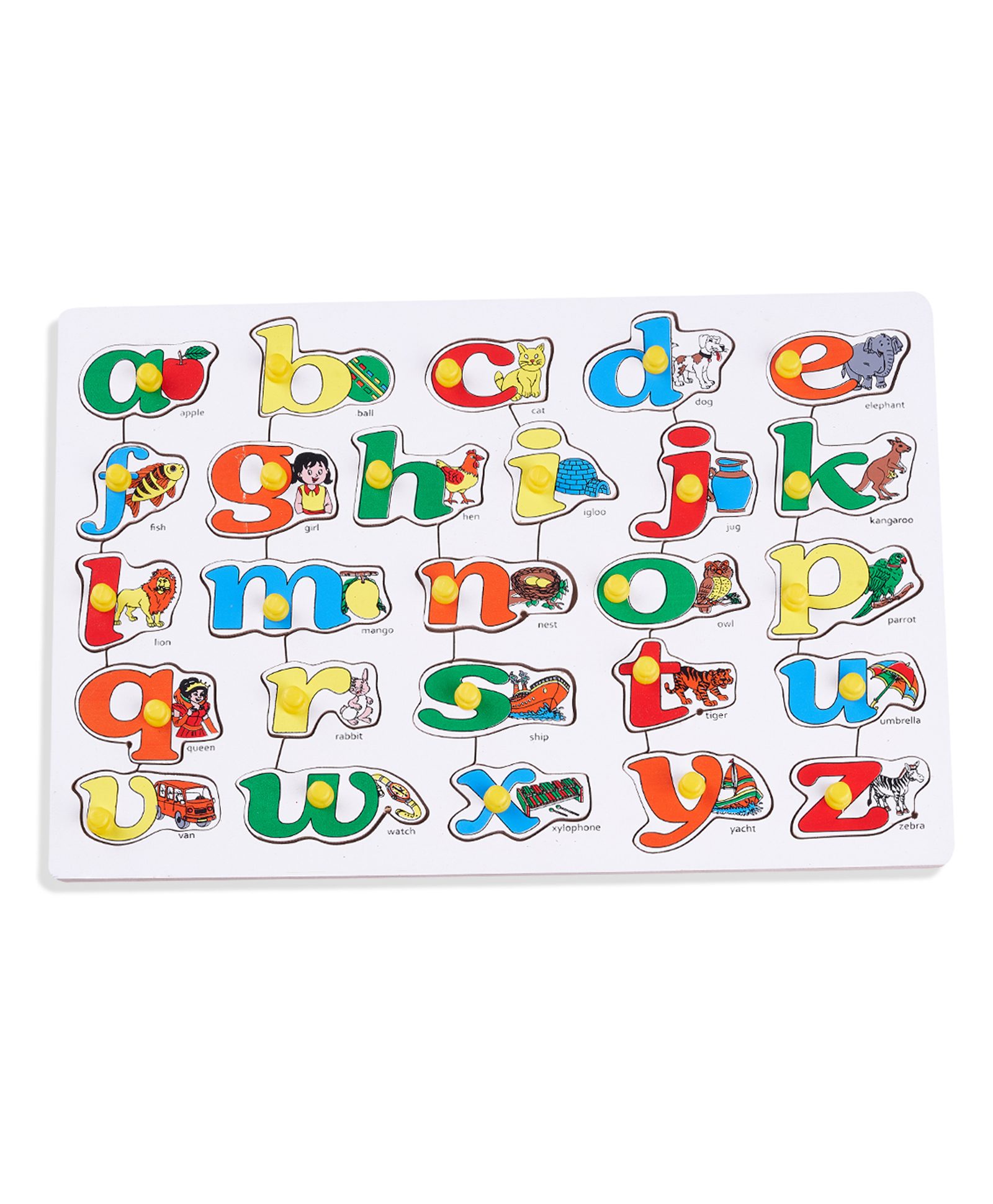 Baybee Wooden English Alphabet and Object Match Knob & Peg Puzzle - 27  Pieces Online India, Buy Puzzle Games & Toys for (2-4 Years) at  FirstCry.com - 9306843