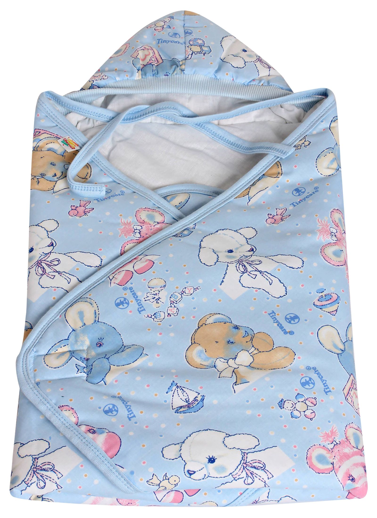 Tinycare Hooded Baby Blanket Blue Online In India