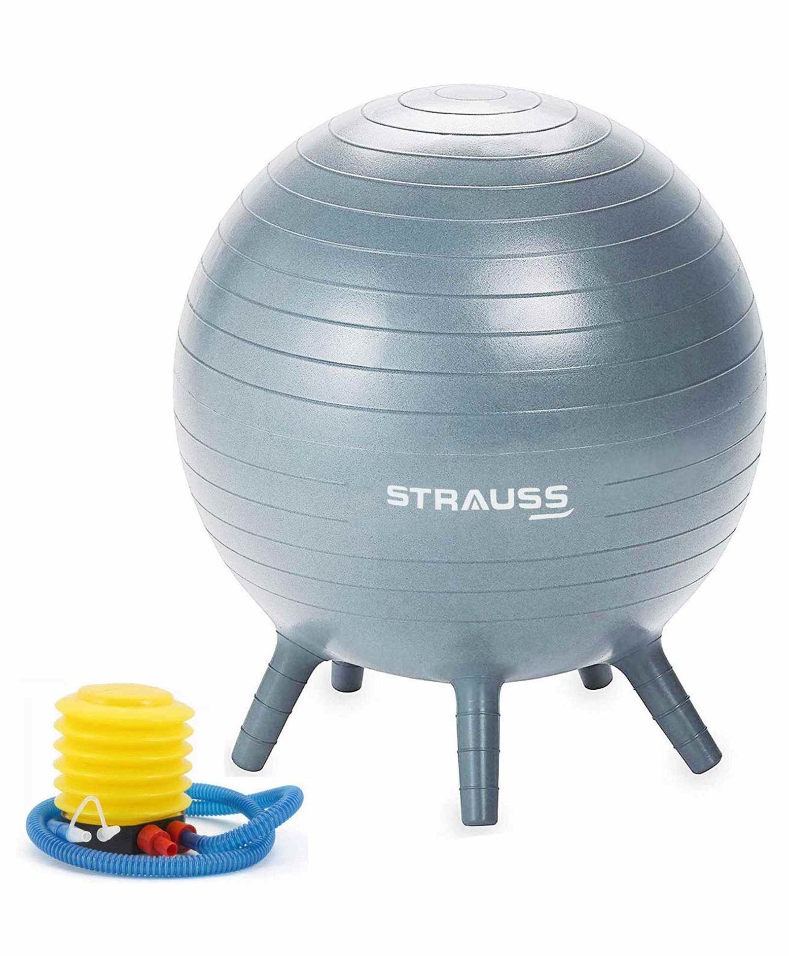 Strauss Anti Burst Gym Ball With Stability Legs - Grey-picture-23