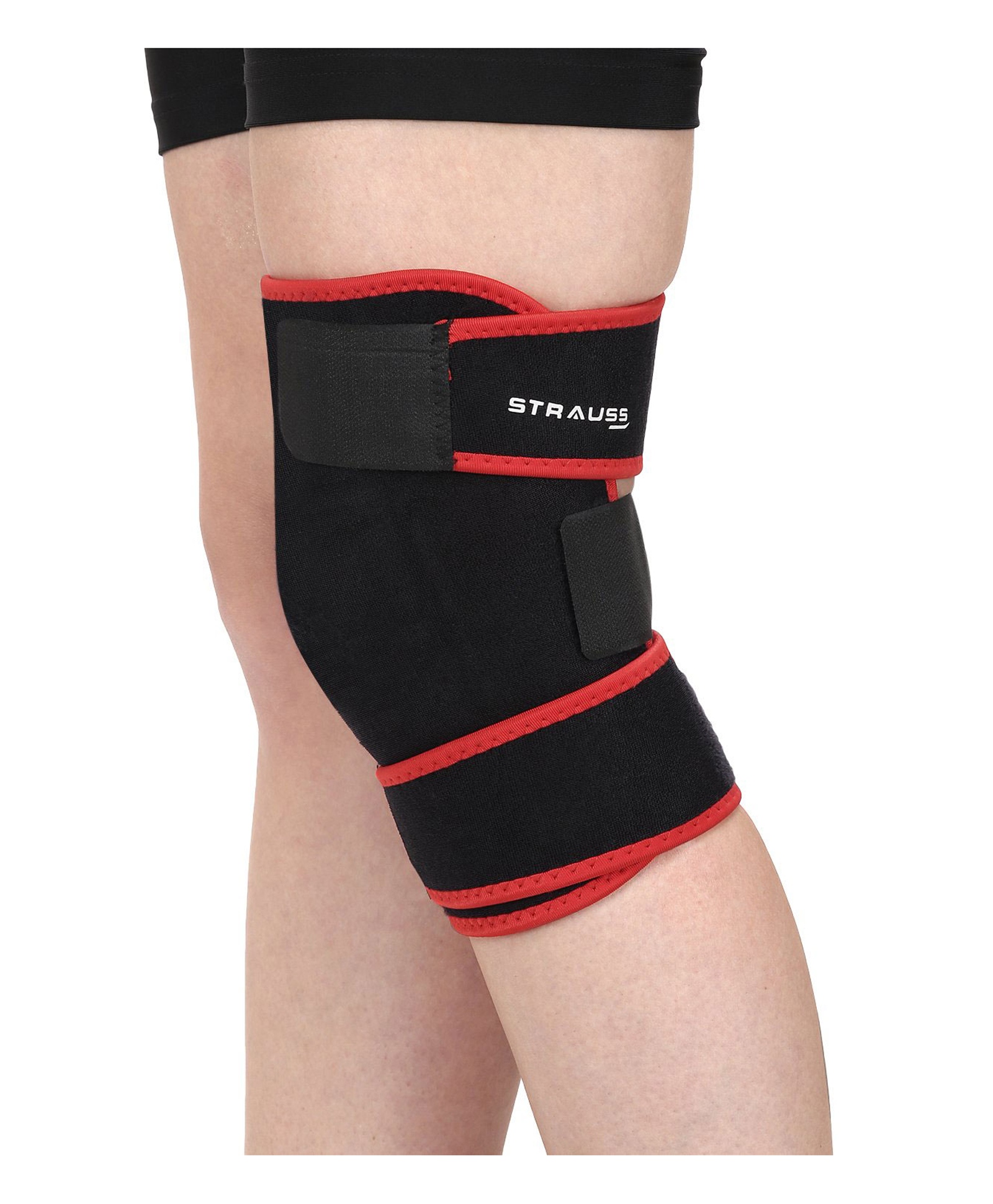 Strauss Adjustable Knee Support Free Size - Black-picture-16
