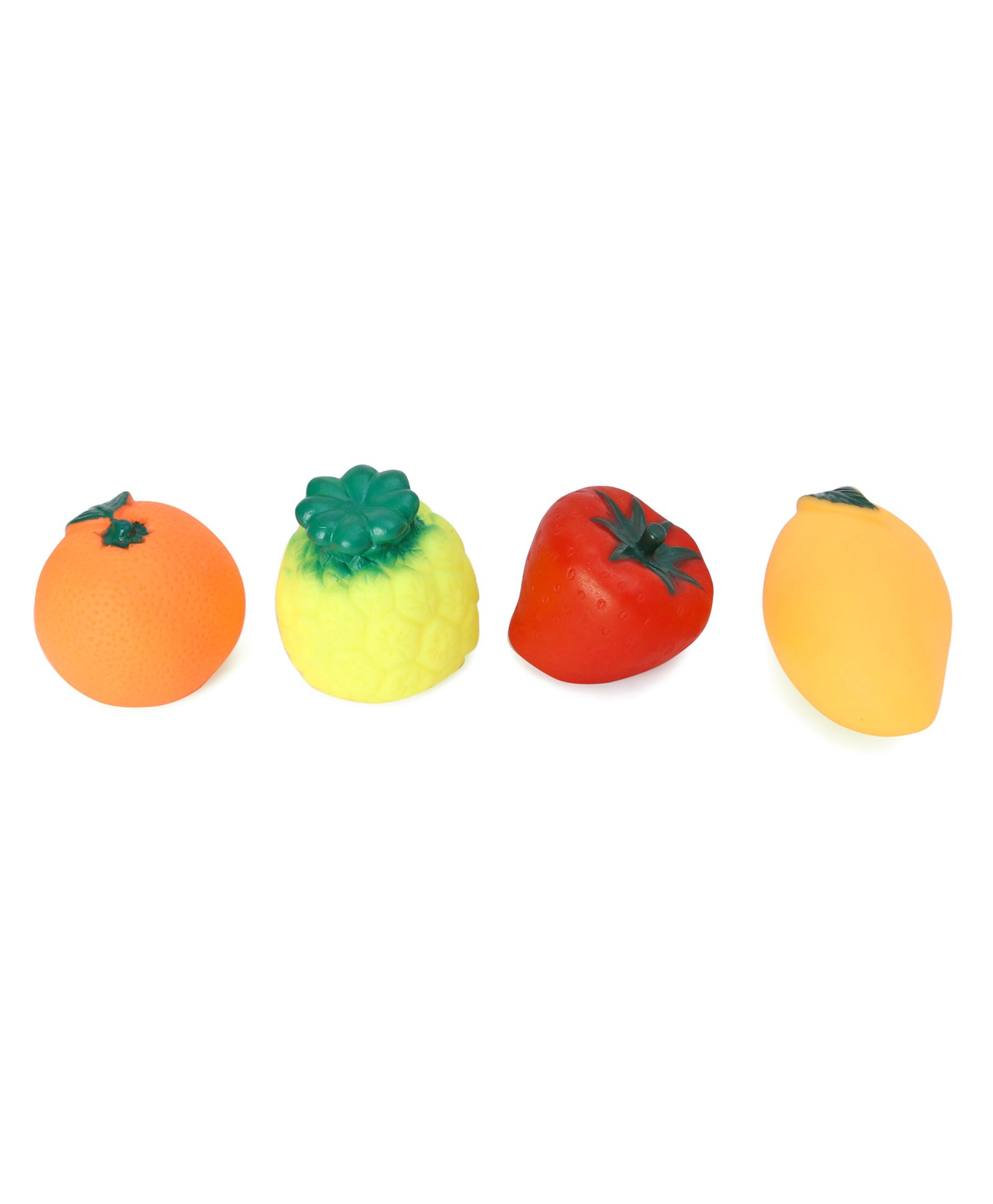Itoys Squeezeable Fruit Bath Toys Set of 4 - Multicolour (Color & Design May Vary)