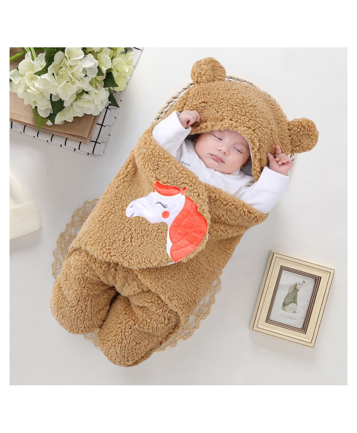 Brandonn Hooded Wearable Blanket - Light Brown-picture-14