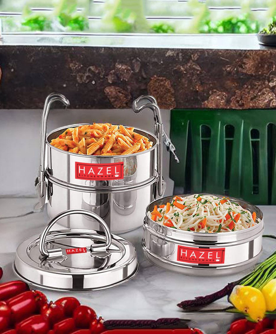 Hazel Stainless Steel Lunch Container Pack Of 3 - 430 ml 470 ml 530 ml-picture-37
