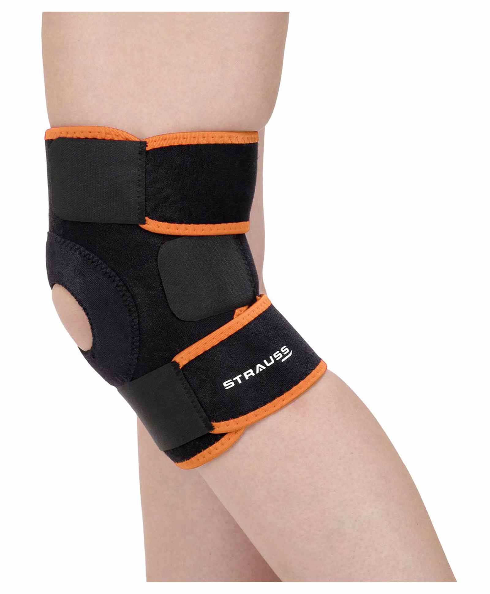 Strauss Adjustable Knee Support Patella - Black Orange-picture-21