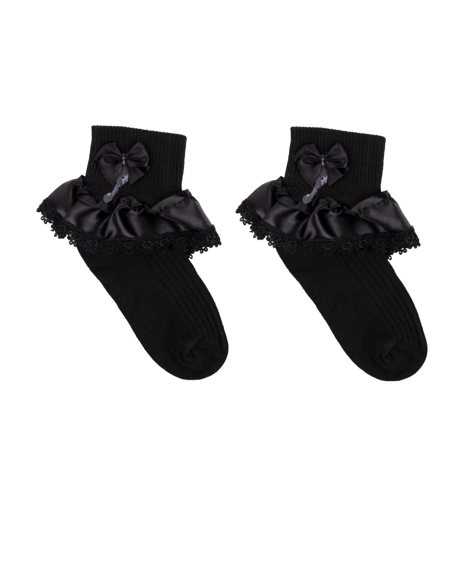 NEXT2SKIN Frill Socks - Black-image-3