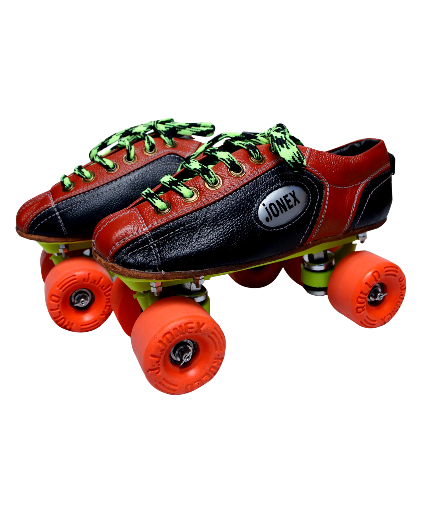 JJ Jonex Fix Body Quad Shoe Rollo Rubber Skates With Bag Size Junior 7 Uk- Red-picture-26