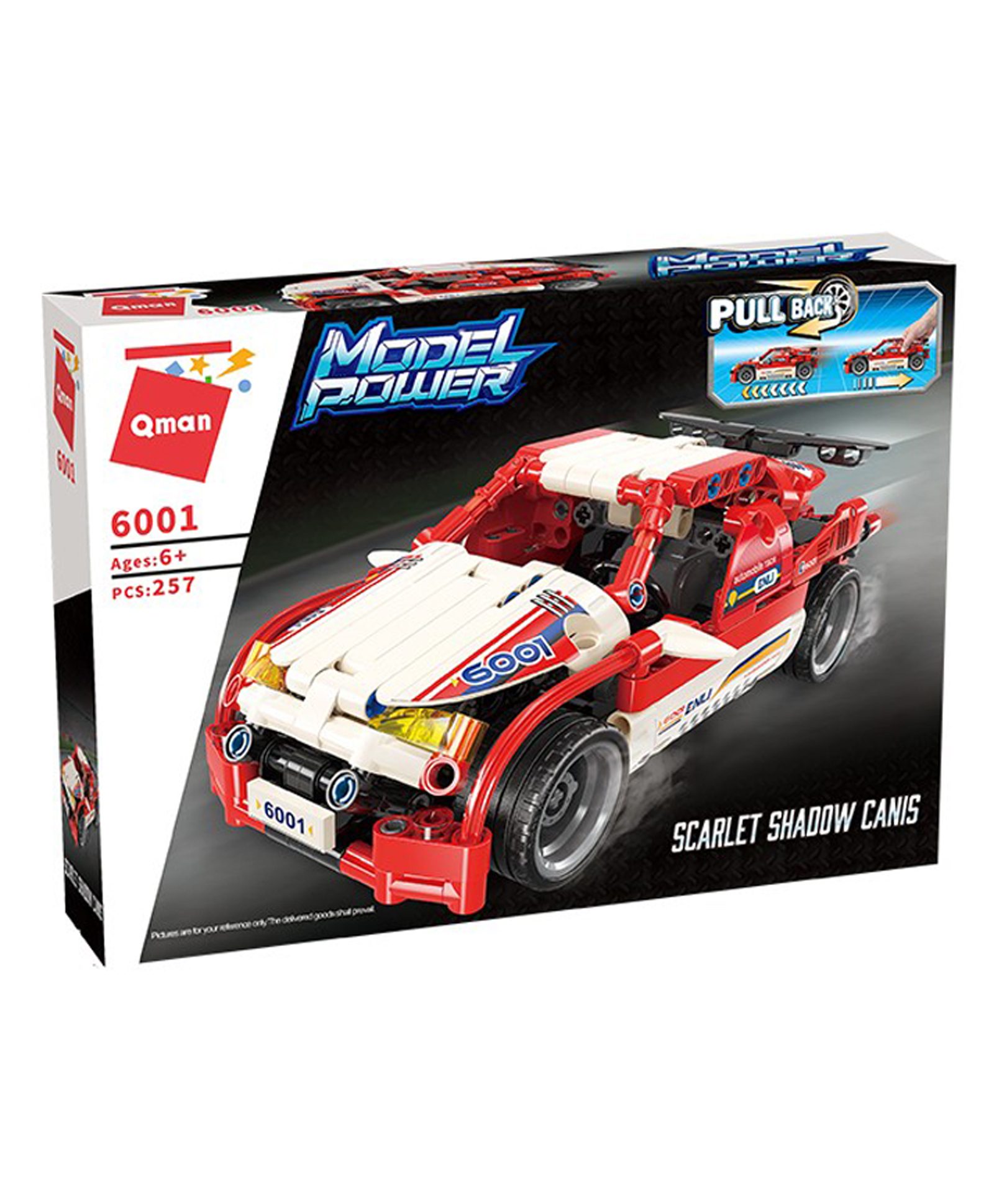 QMAN Model Power Scarlet Shadow Canis Building Block Multicolor - 257 Pieces-image-21