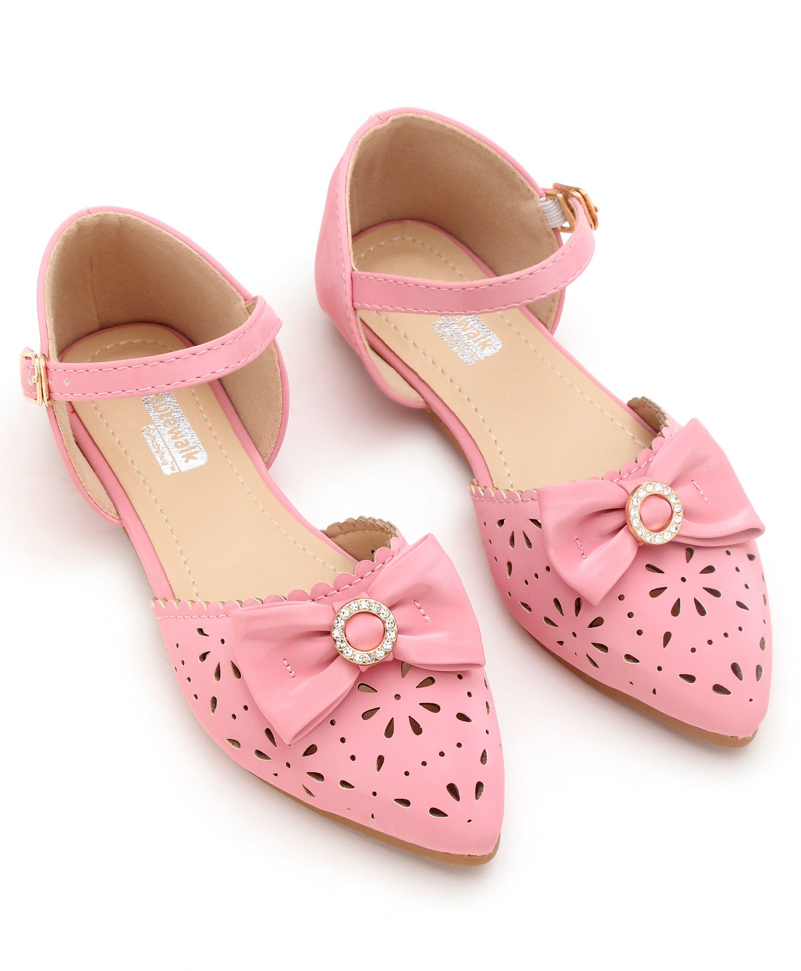 Cute Walk by Babyhug Laser Cut Sandals - Pink-image-7