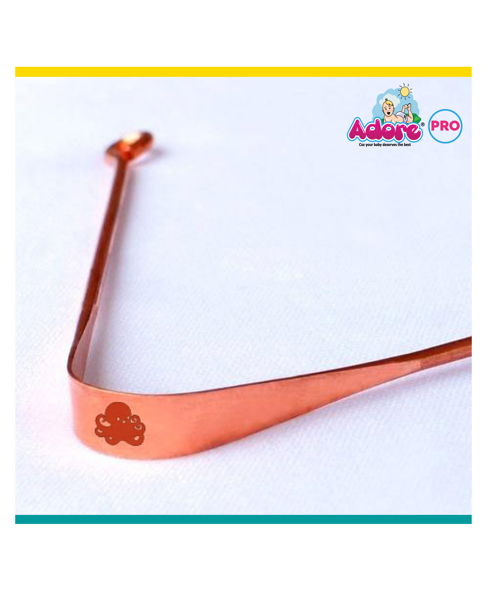 Adore Pure Virgin Copper Tongue Cleaner Octopus Print - Pack of 3pcs-picture-10