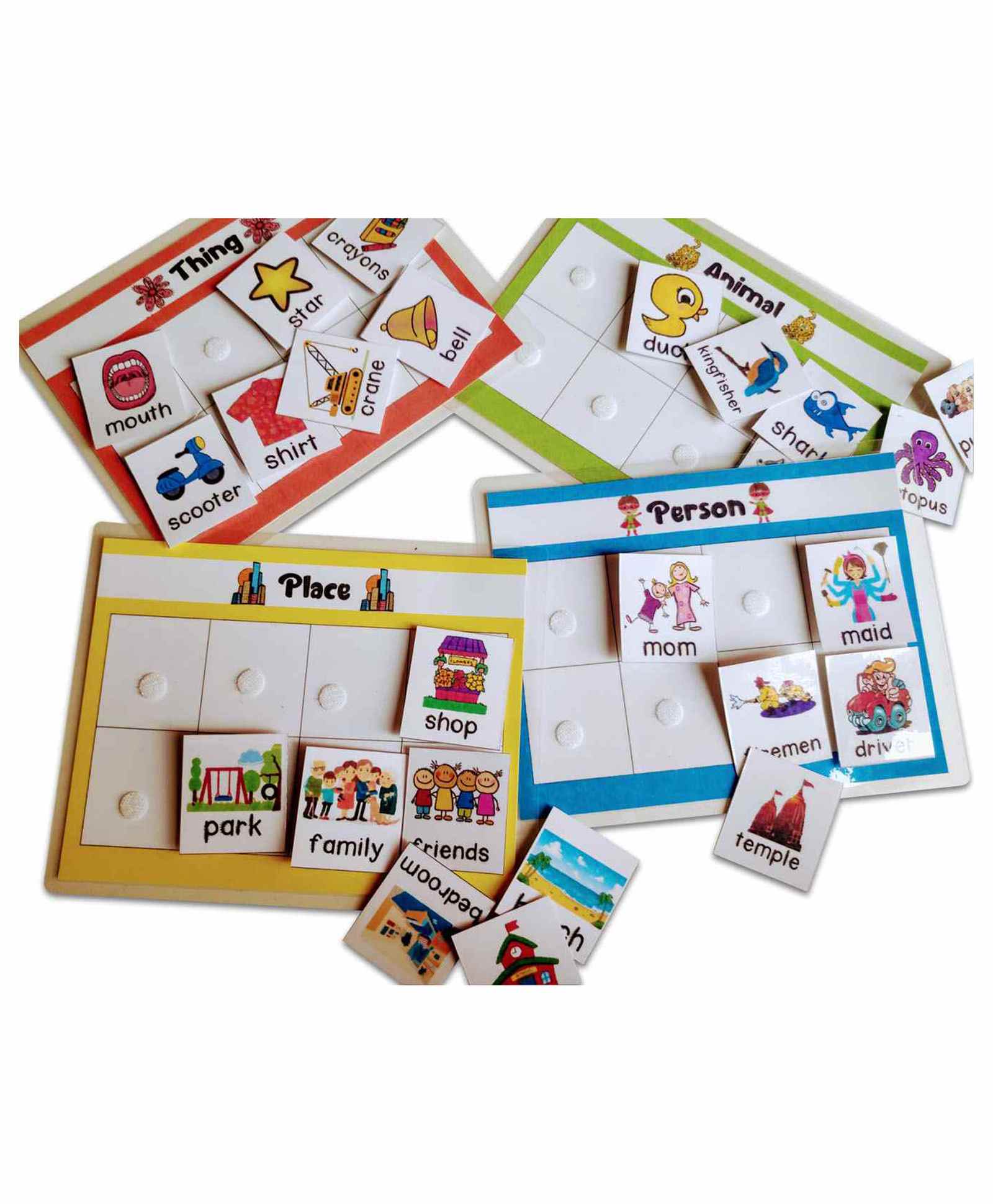 Doxbox Noun Person Place Animal & Things Sorting Activity Game - Multicolor  Online India, Buy Educational Games for (2-6 Years) at  -  9365213