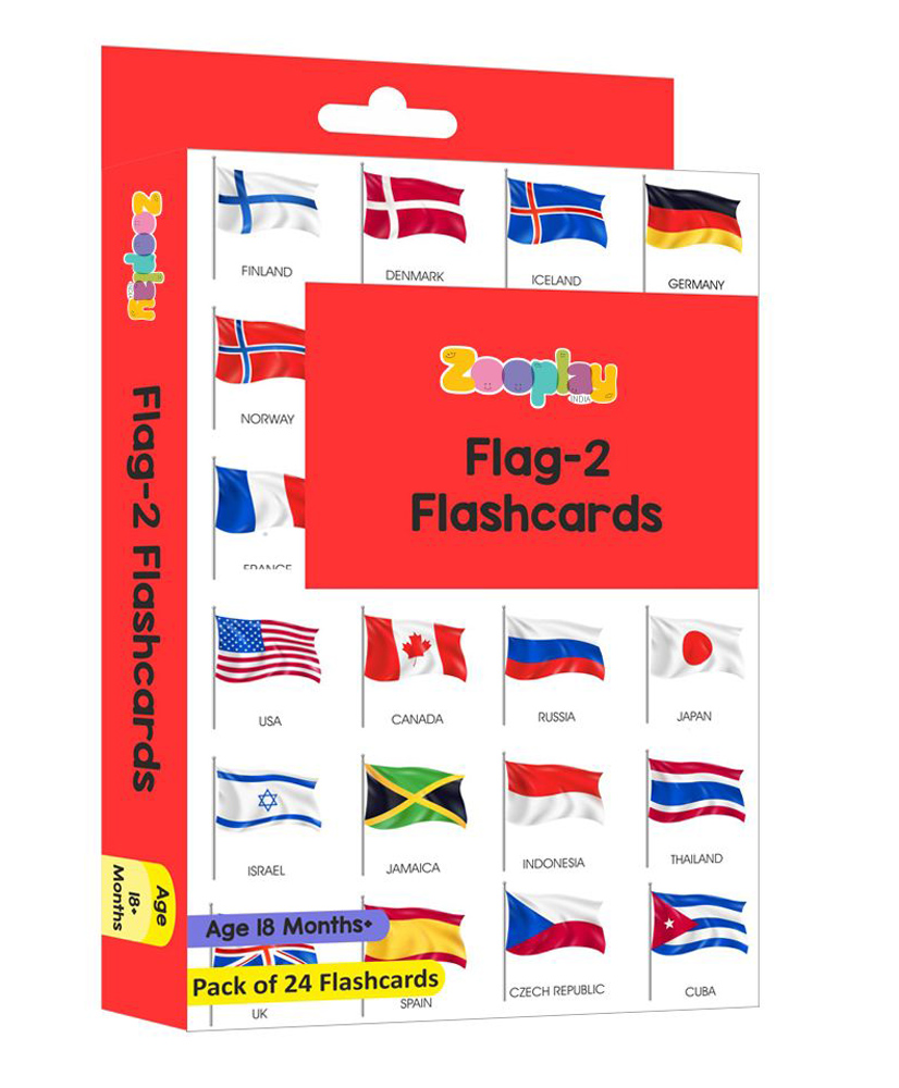 Doxbox Flags Flash Cards Pack of 24 - Multicolor-image-7