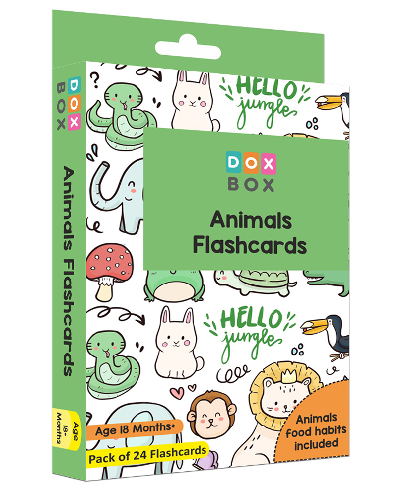 Doxbox Animals Flash Cards Pack of 24 - Multicolor Online India, Buy  Educational Games for (3-8 Years) at  - 9365231