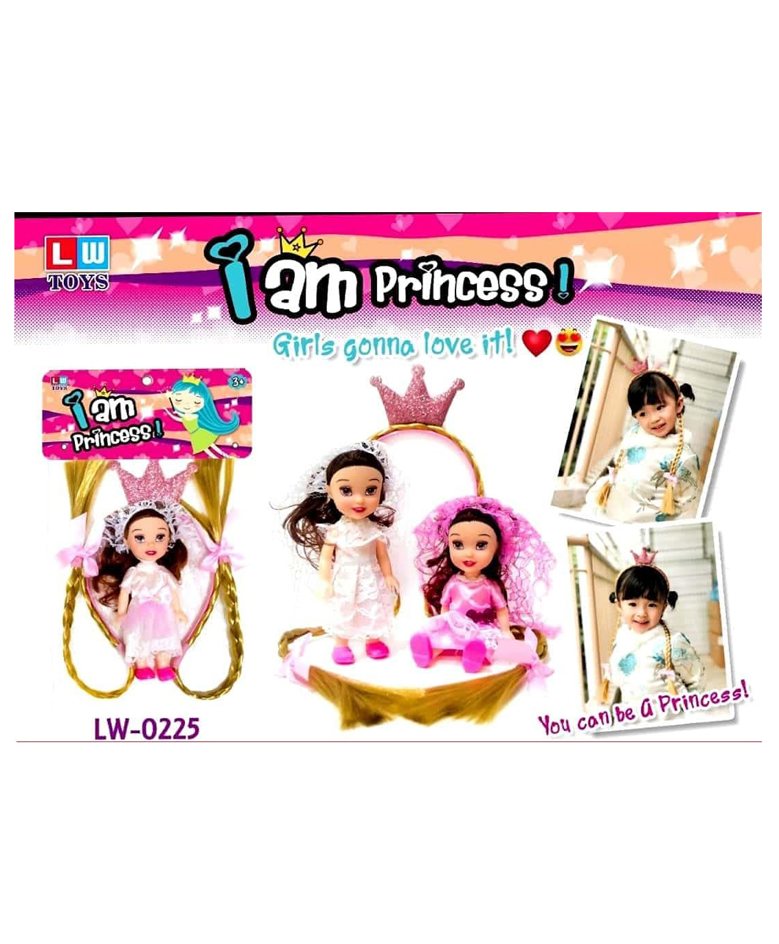 Yamama Doll and Hair Band Multicolour - Height 15 cm-image-21