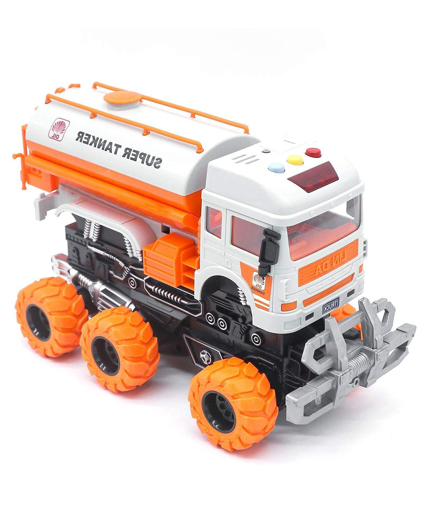 Yamama 6x6 Friction Super Tanker Truck Toy - Blue-picture-10