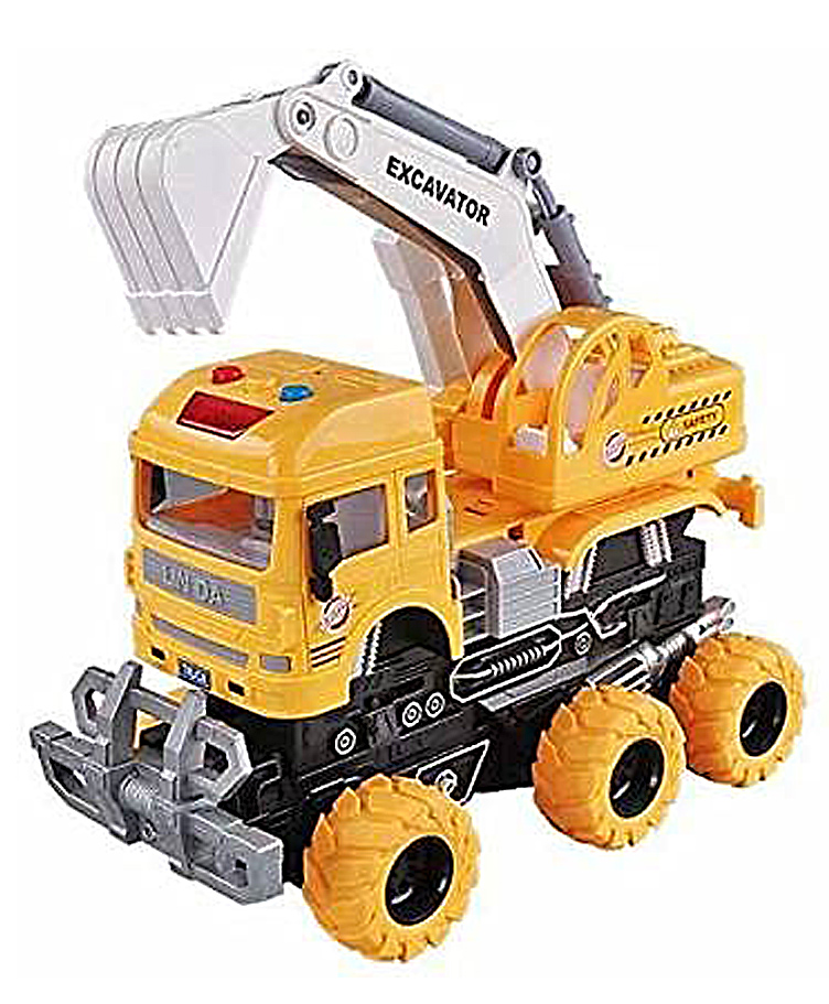 Yamama Friction Excavator Truck Toy - Yellow-picture-19