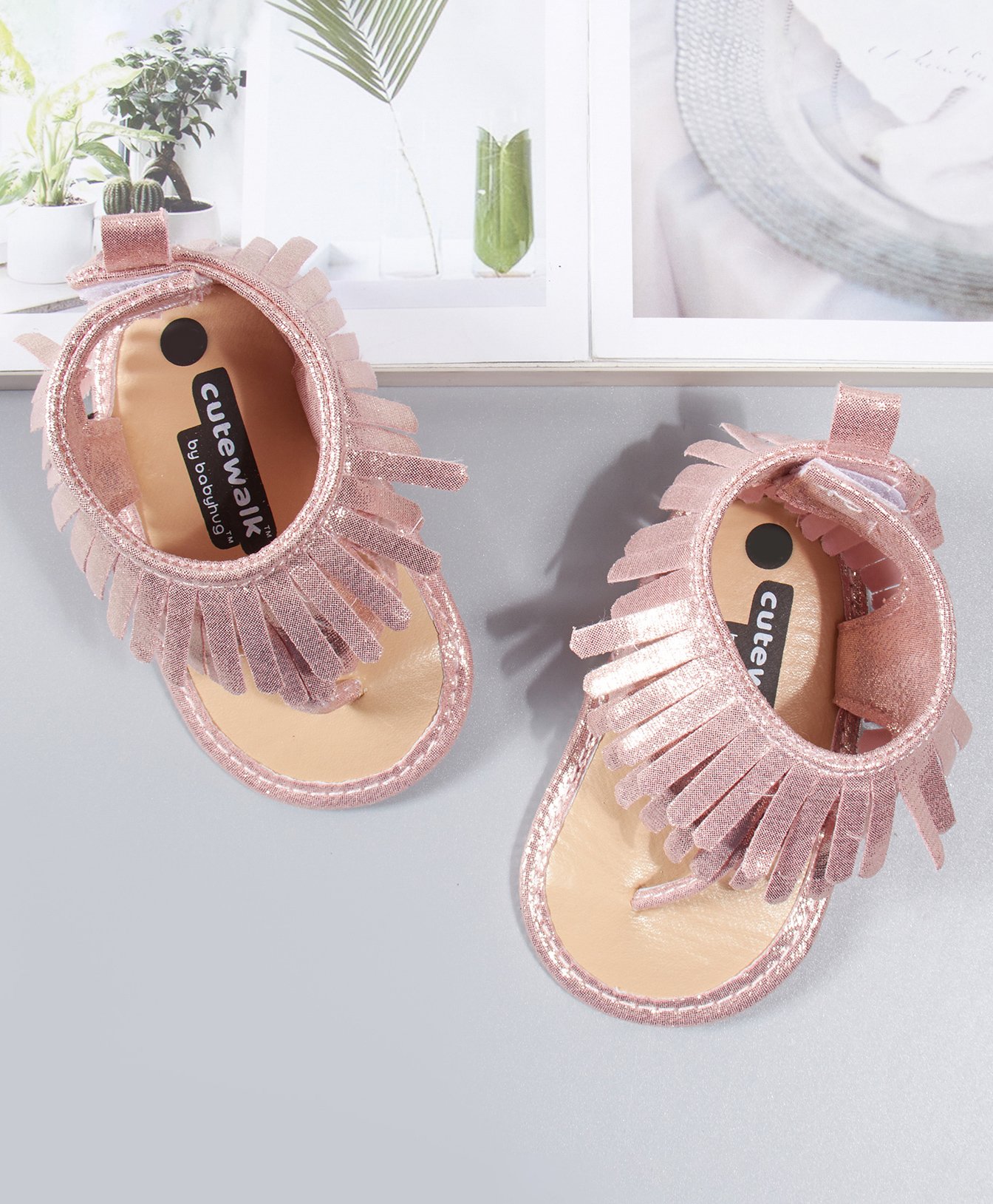 Cute Walk by Babyhug Party Wear Sandals - Pink-image-24