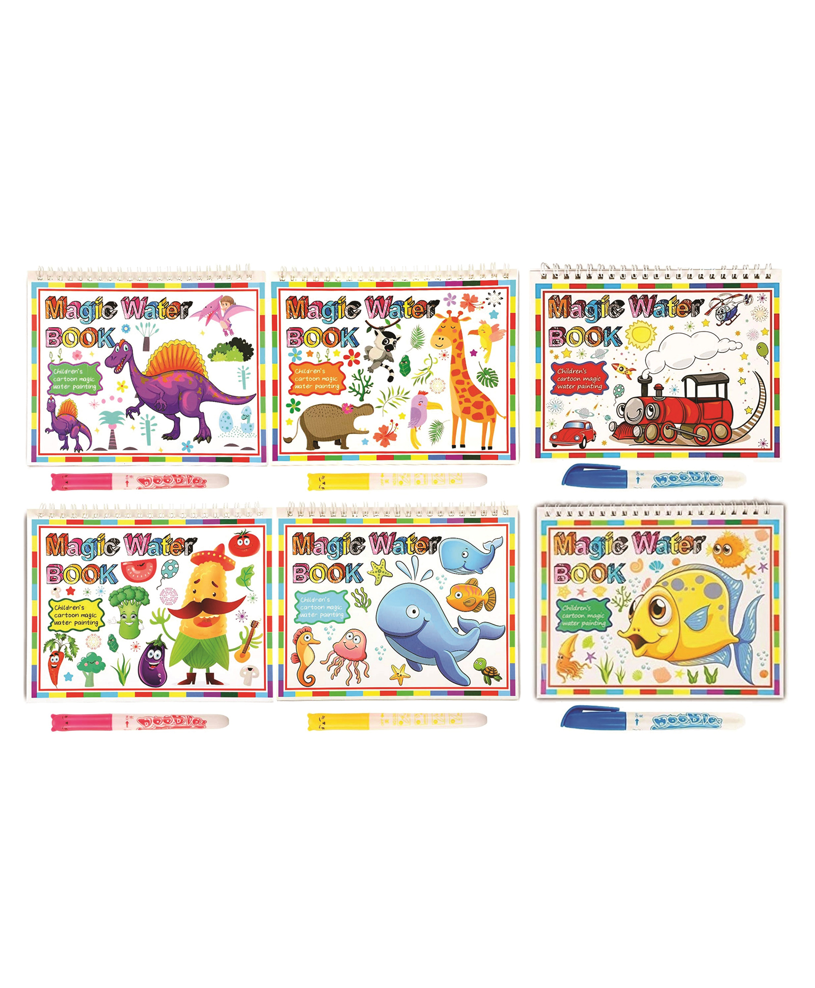 Chocozone Resuable Magic Water Book for Kids Pack of 6 - English (Print May Vary)-image-14