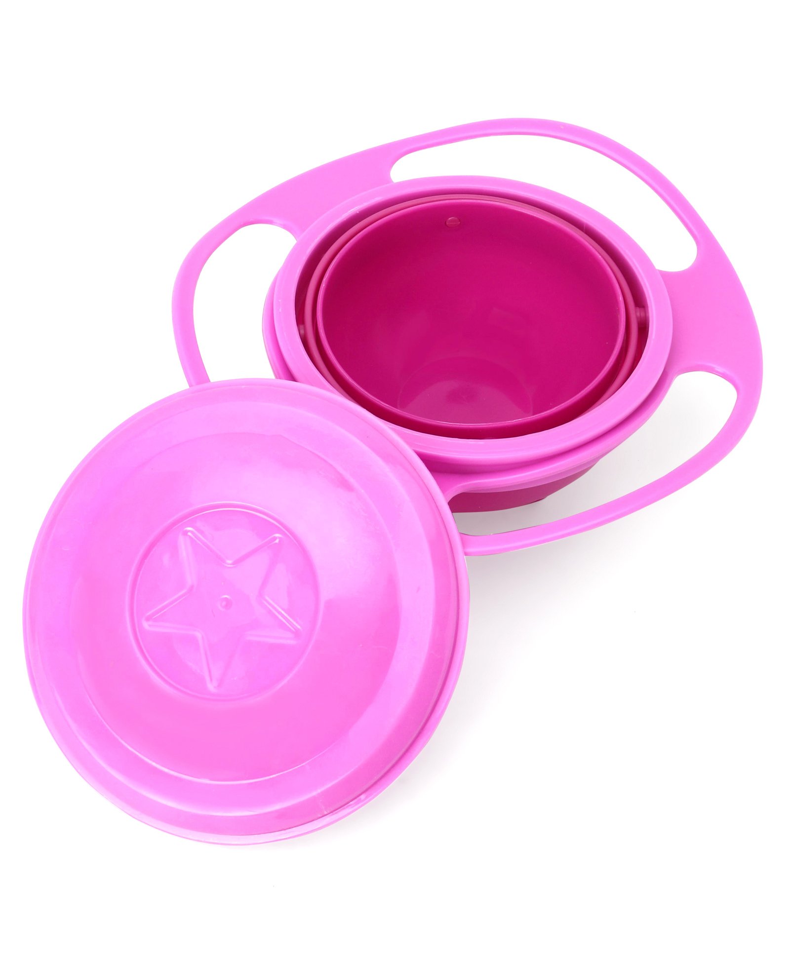 fab n funky 360 Degree Spill Proof Bowl - Pink-picture-35