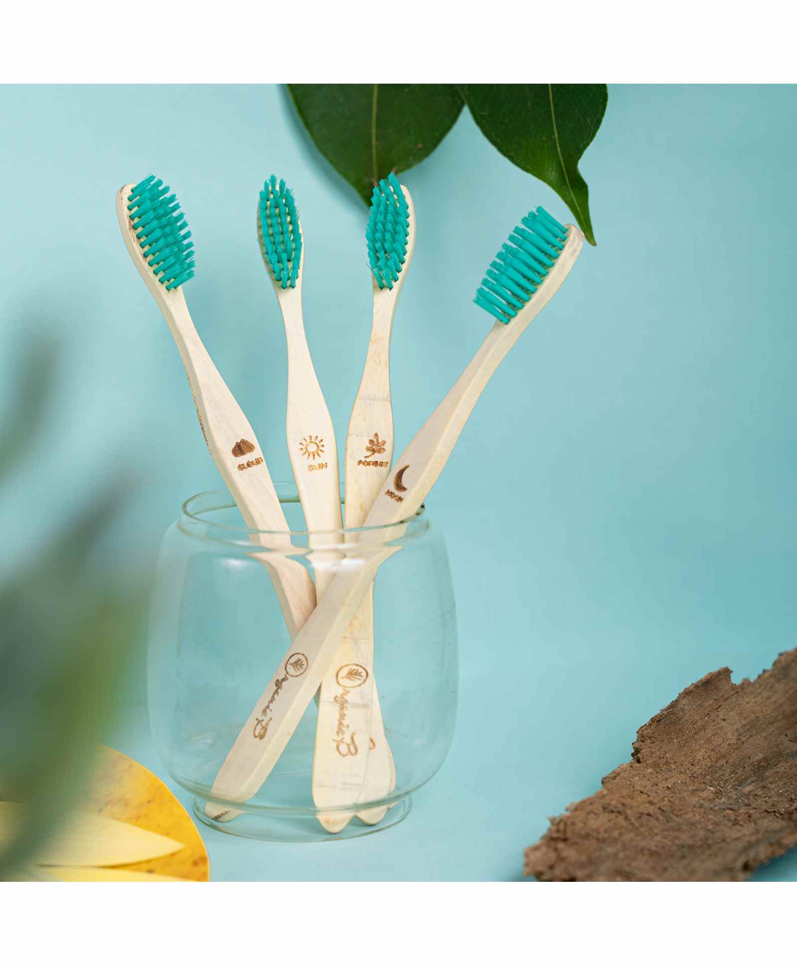 Organic B Neem Toothbrush Pack of 4 - Brown-picture-20