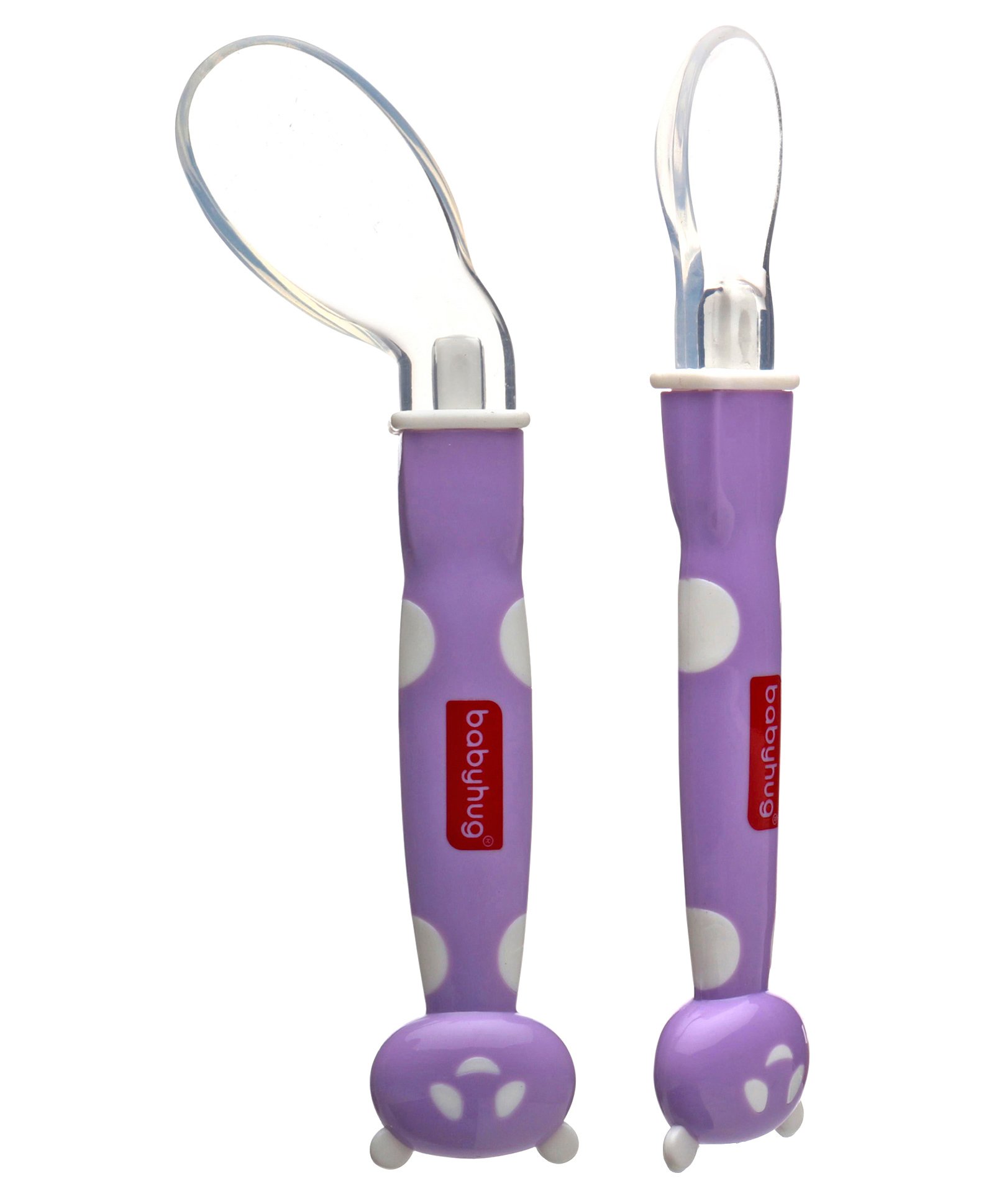 Babyhug Panda Silicone Tip Spoon Set of 2 - Purple-image-49