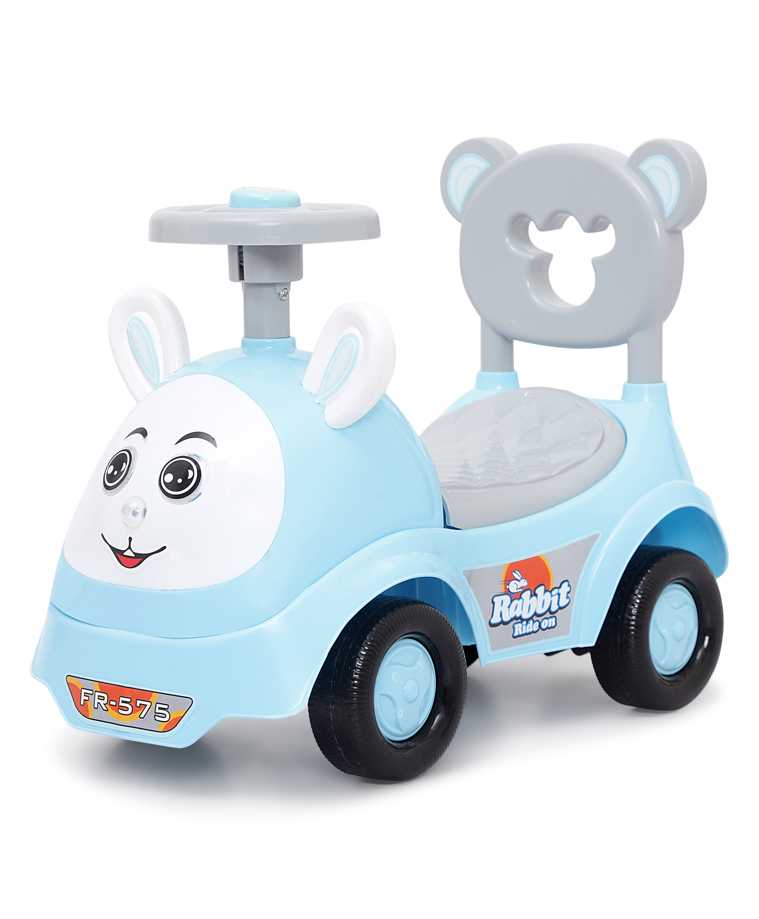 Funride Rabbit Face Manual Push Ride On - Blue-picture-27