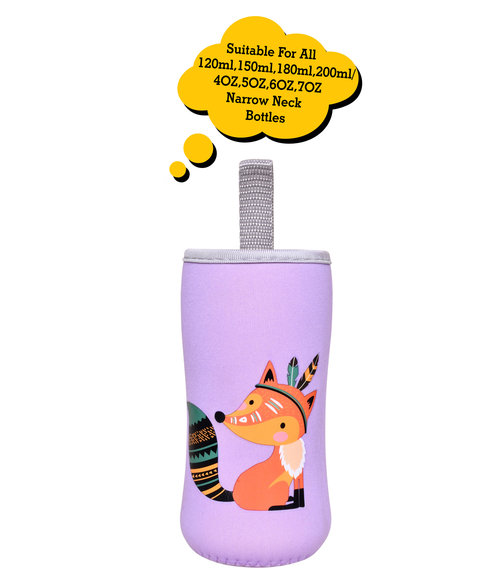 The Little Lookers Plush Bottle Cover Purple - Fits 120 ml, 150 ml, & 240 ml Bottle-picture-26