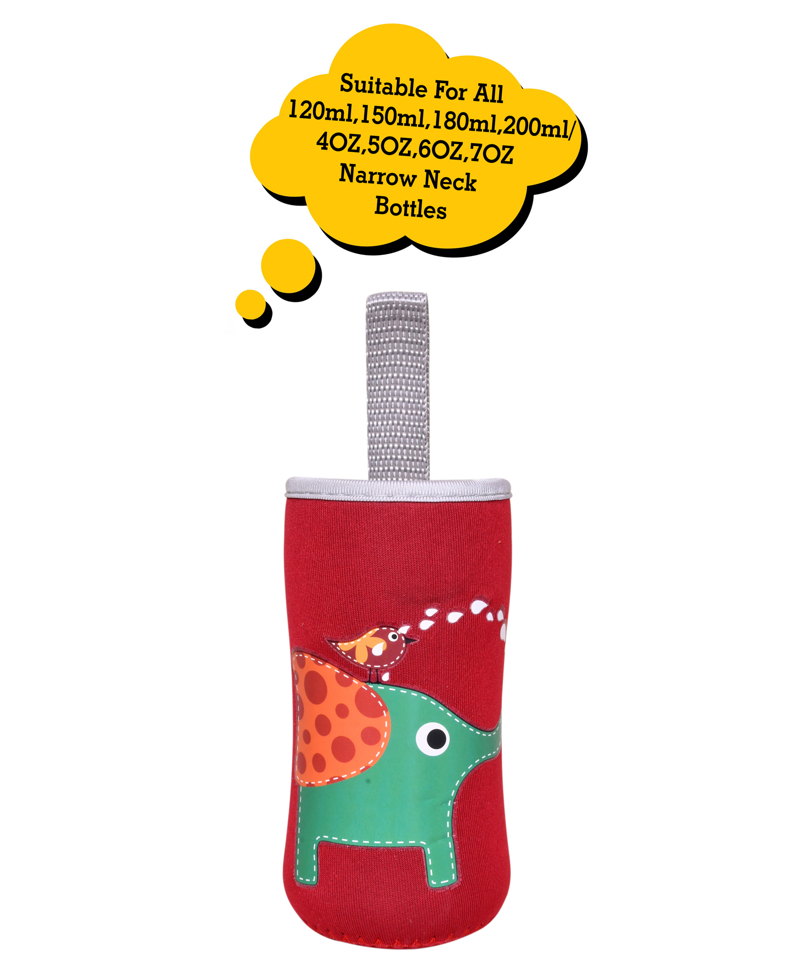 The Little Lookers Plush Bottle Cover Red - Fits 120 ml, 150 ml, & 240 ml Bottle-image-33