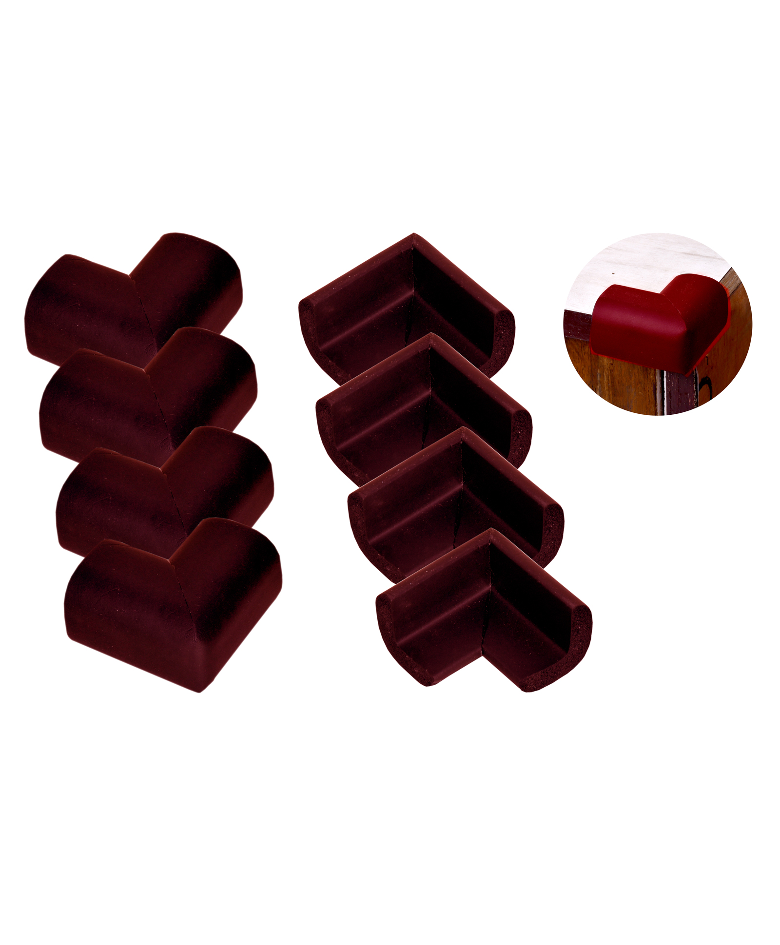 the little lookers The Little Looker Baby Proofing Corner Guards Pack of 8 - Maroon-picture-27