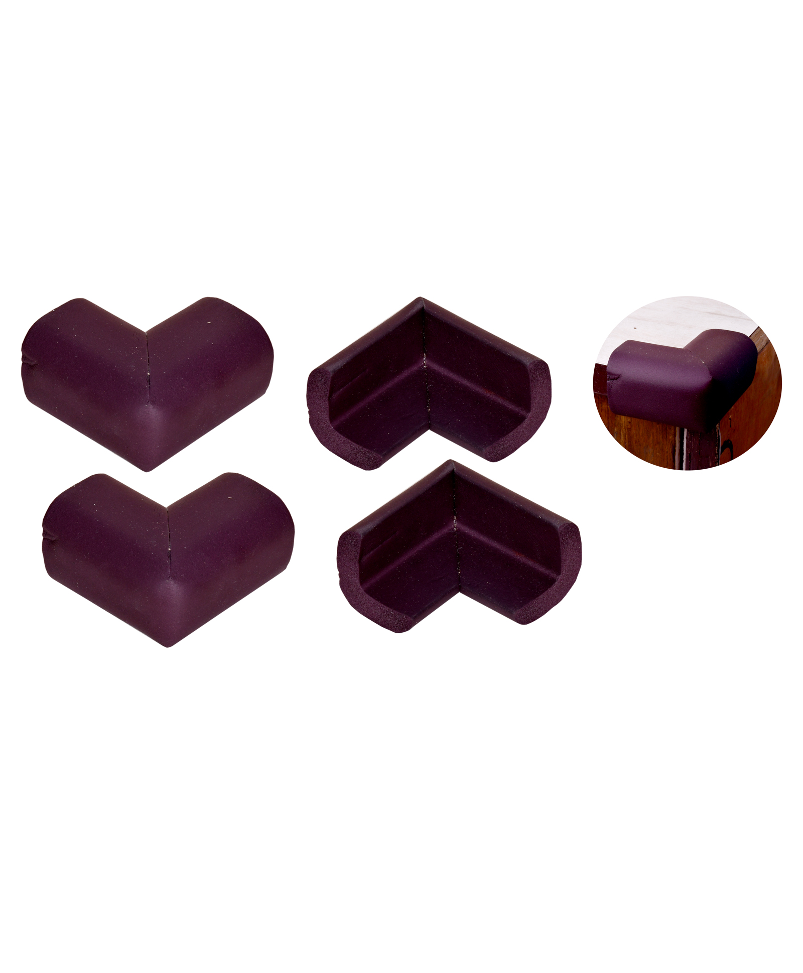 The Little lookers Baby Proofing L Shaped Corner Guards Brown - Pack of 4-picture-24