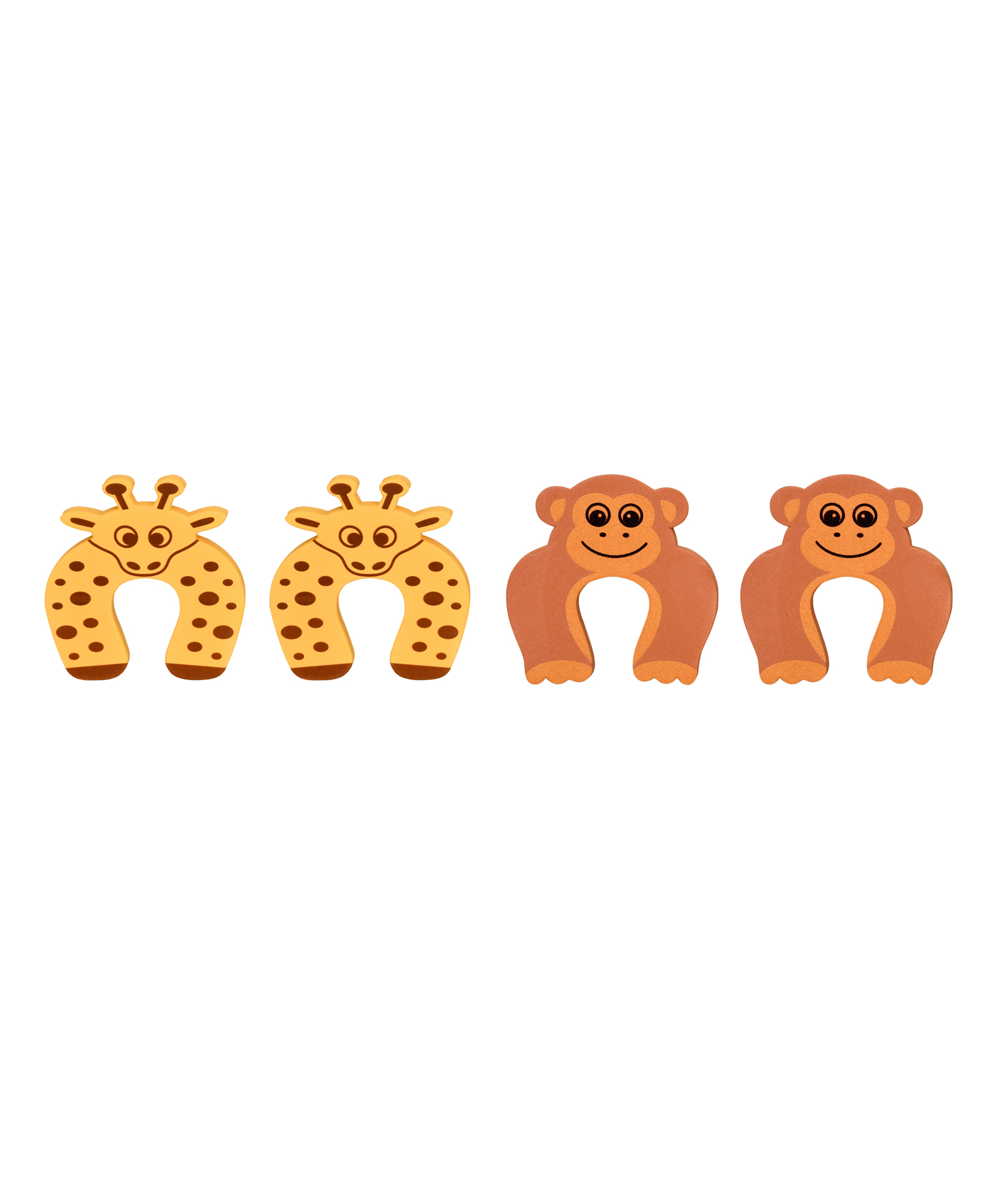 The Little Lookers Door Stopper Giraffe & Monkey Design Yellow Brown - Pack of 4-image-18