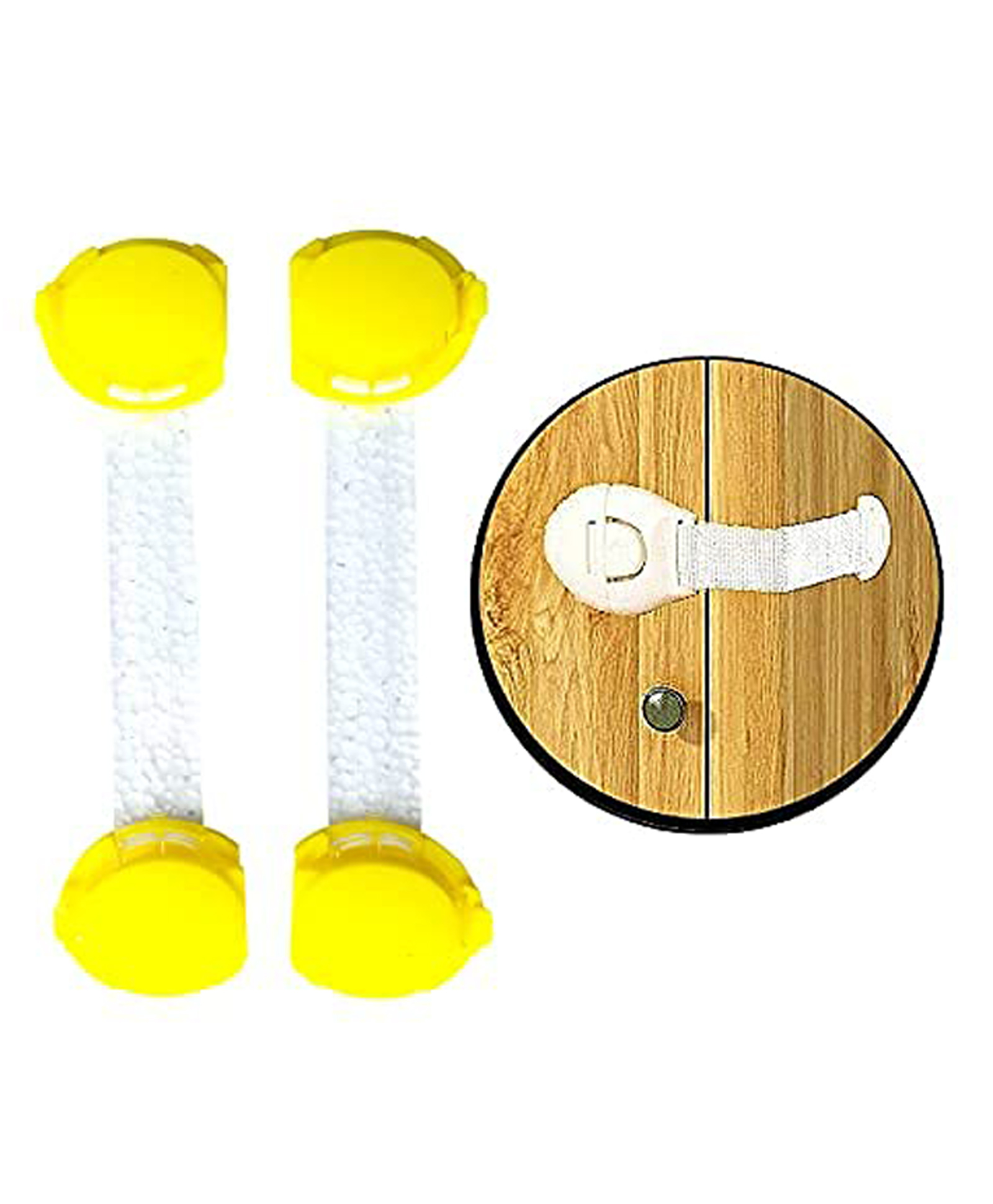 THE LITTLE LOOKERS Multipurpose Safety Lock for Doors, Cabinet, Fridge, Drawer Yellow - Pack of 2-image-45