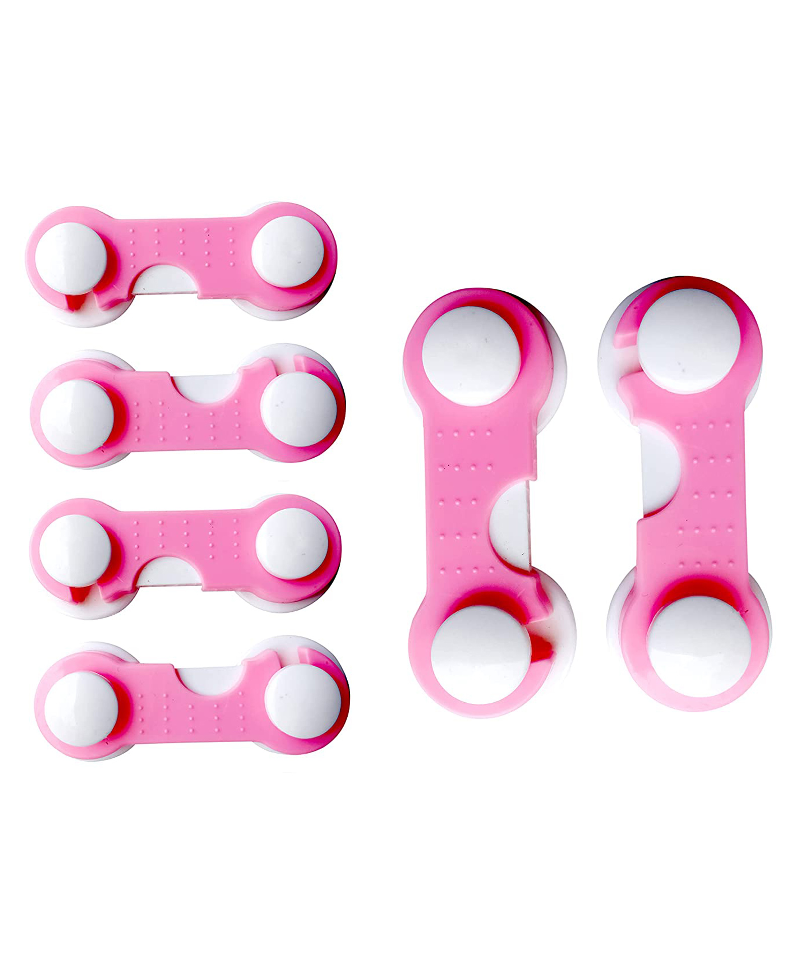 THE LITTLE LOOKERS Multipurpose  Safety Lock for Doors, Cabinet, Fridge, Drawer Pink- Pack of 6-picture-19