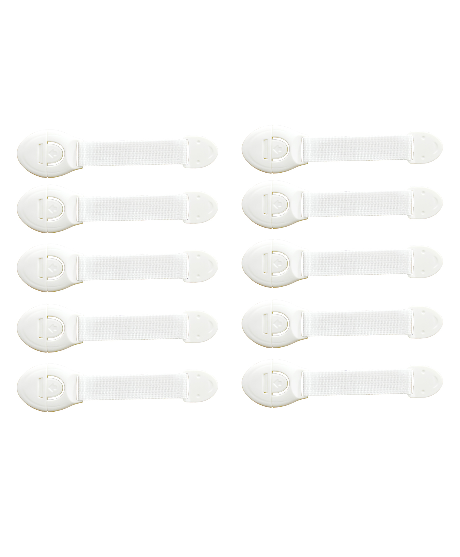 The LITTLE LOOKERS Safety Strap for Doors, Cabinets, Fridge Drawers Dustbin White - Pack of 10-image-9