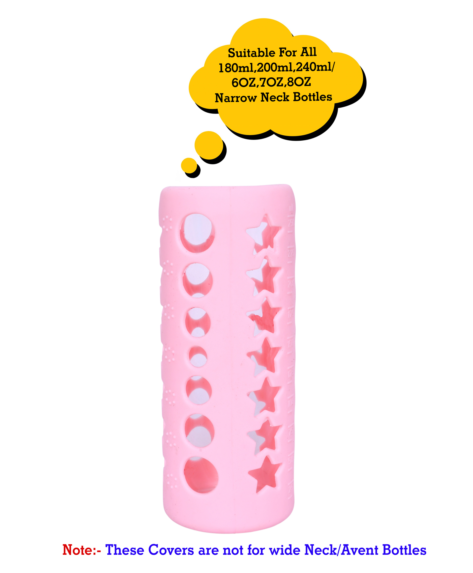 The Little Lookers Silicone Cover Pink - Fits 240 ml Feeding Bottle-picture-17
