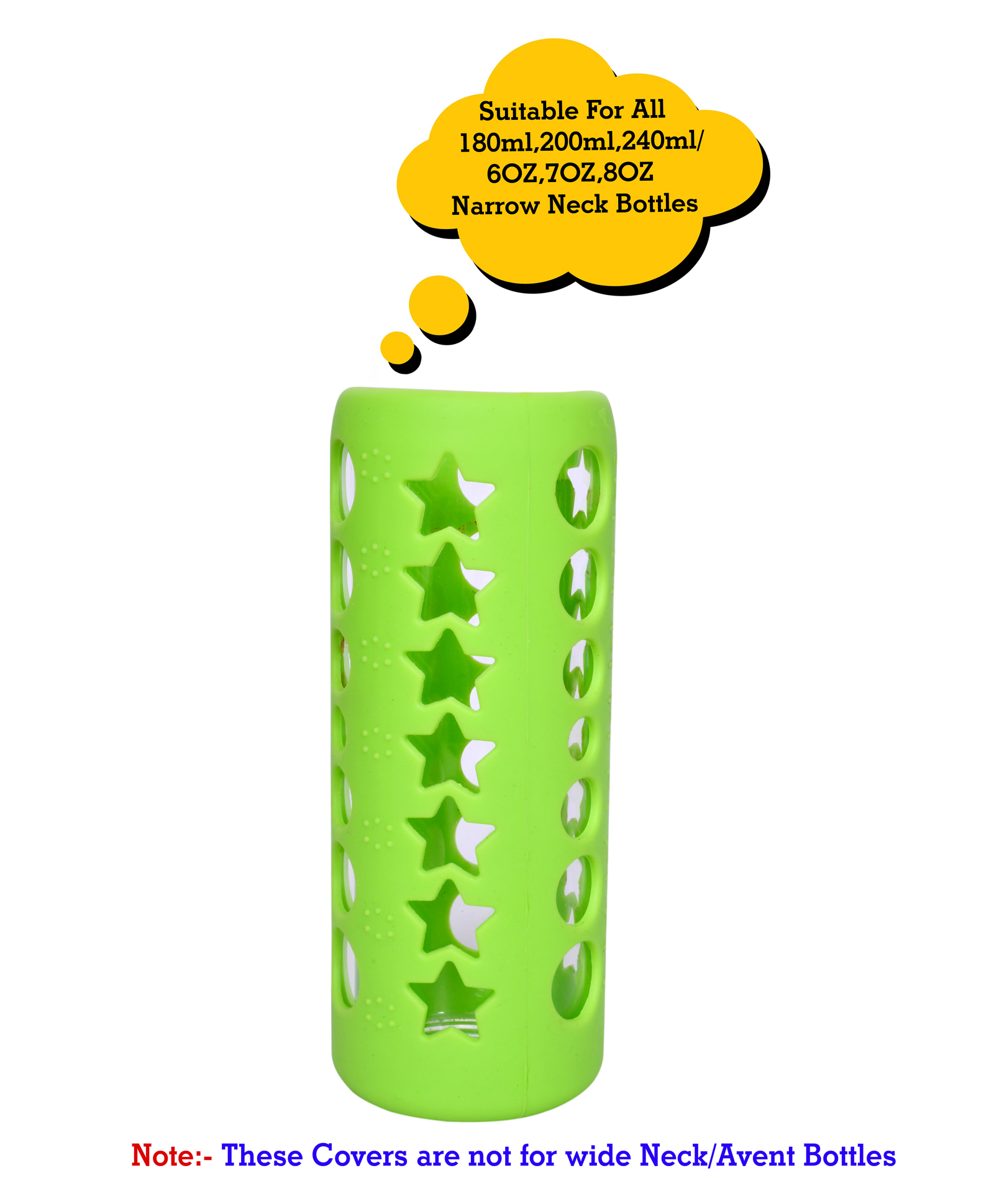 The Little Lookers Silicone Cover Green - Fits 240 ml Feeding Bottle-image-2