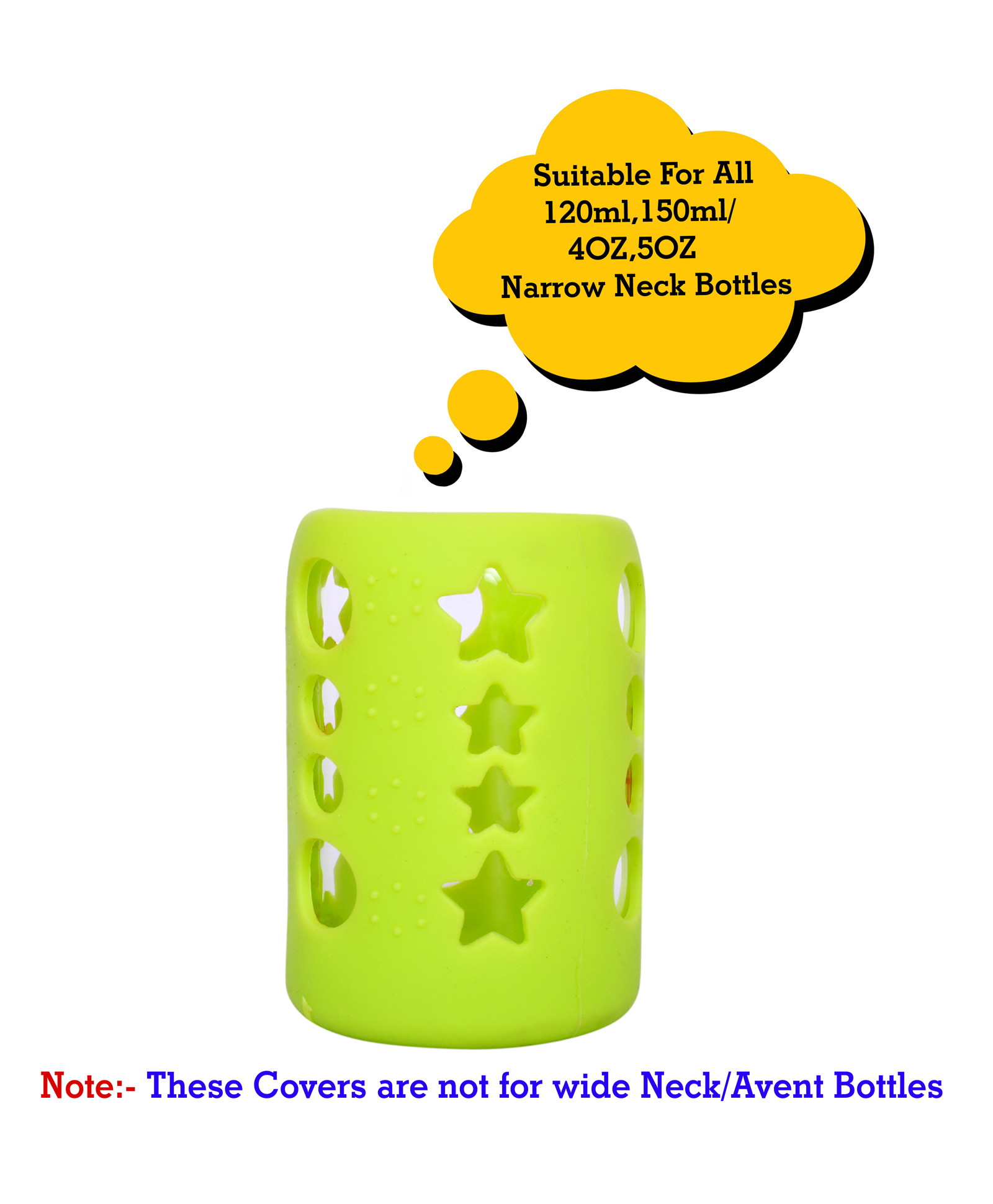 The Little Lookers Silicone Cover Green - Fits 120 ml Feeding Bottle-image-16